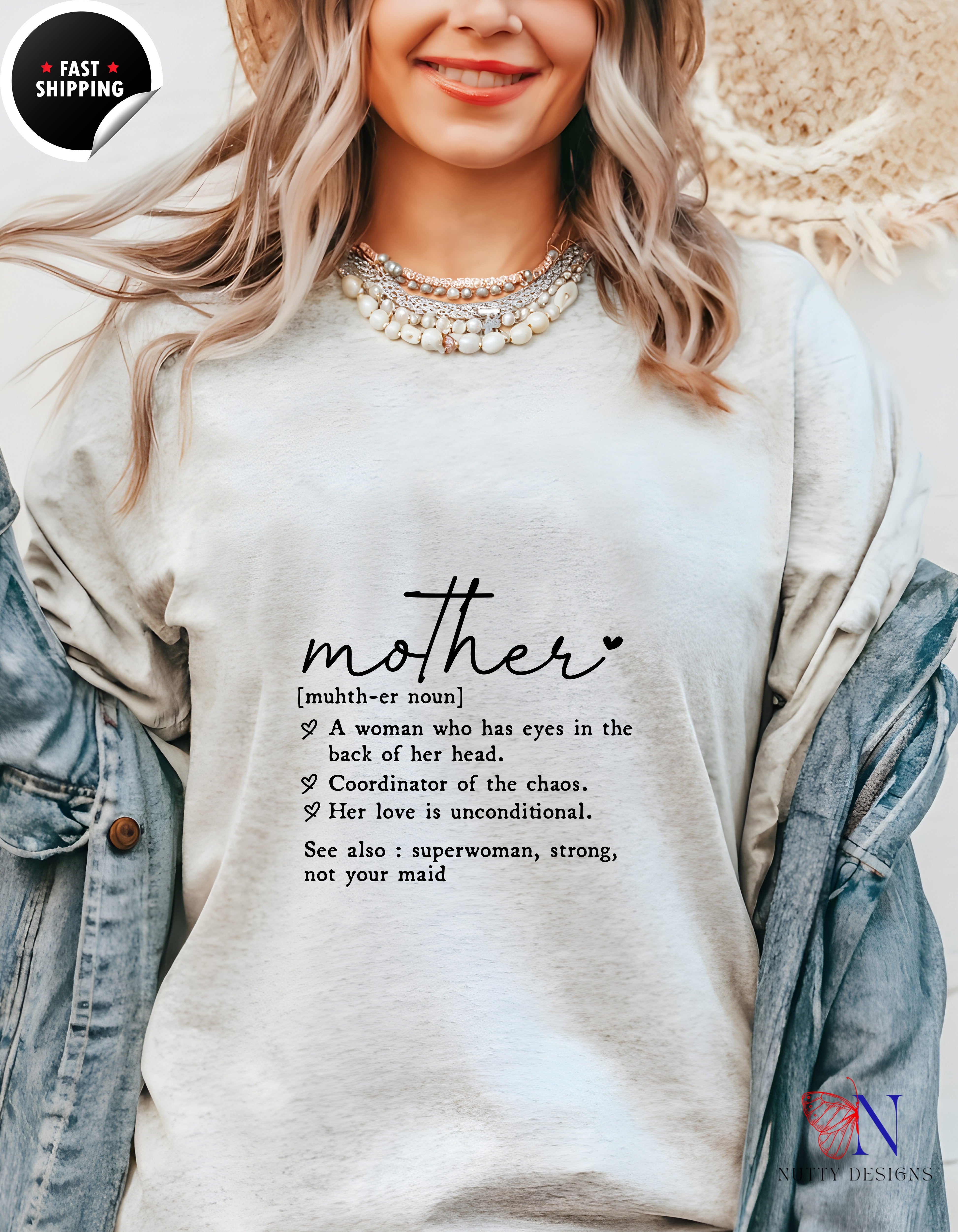 Mother Definition Dictionary t-shirt lifestyle mockup - Mother's Day gift