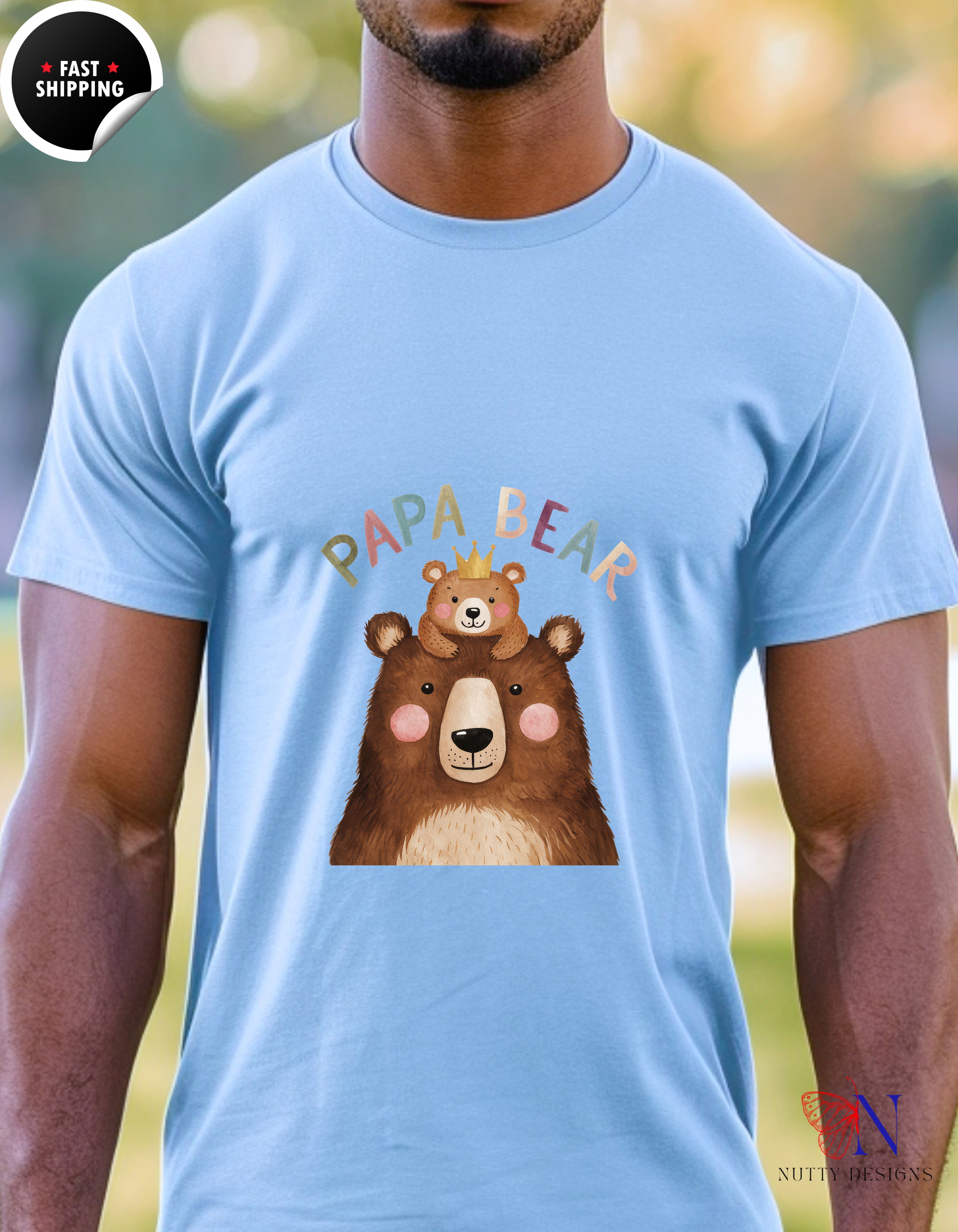 Papa Bear Father's Day T-Shirt - Funny Dad Gift - Unisex Tee