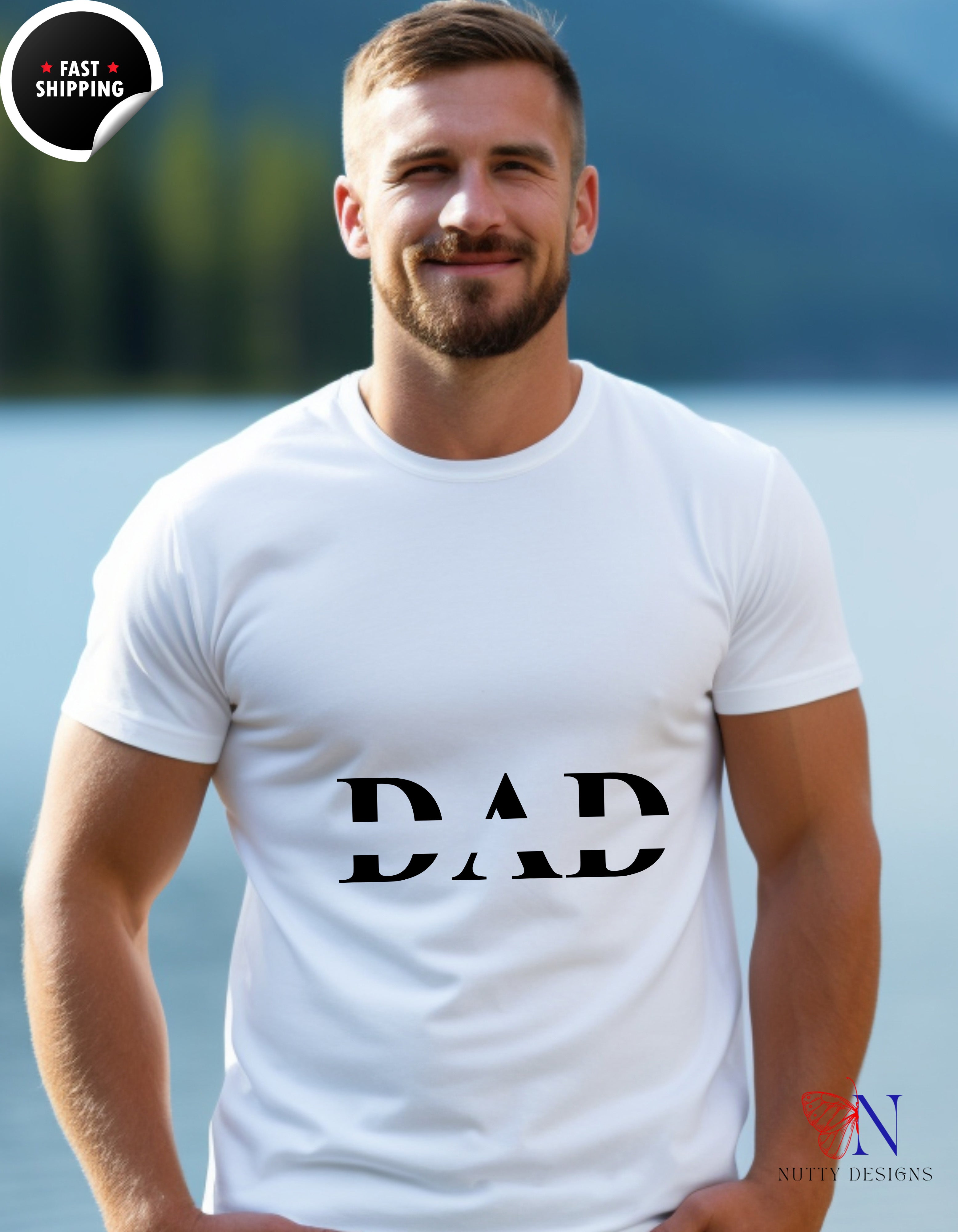 Best Dad Ever Split T-Shirt - Funny Dad Gift