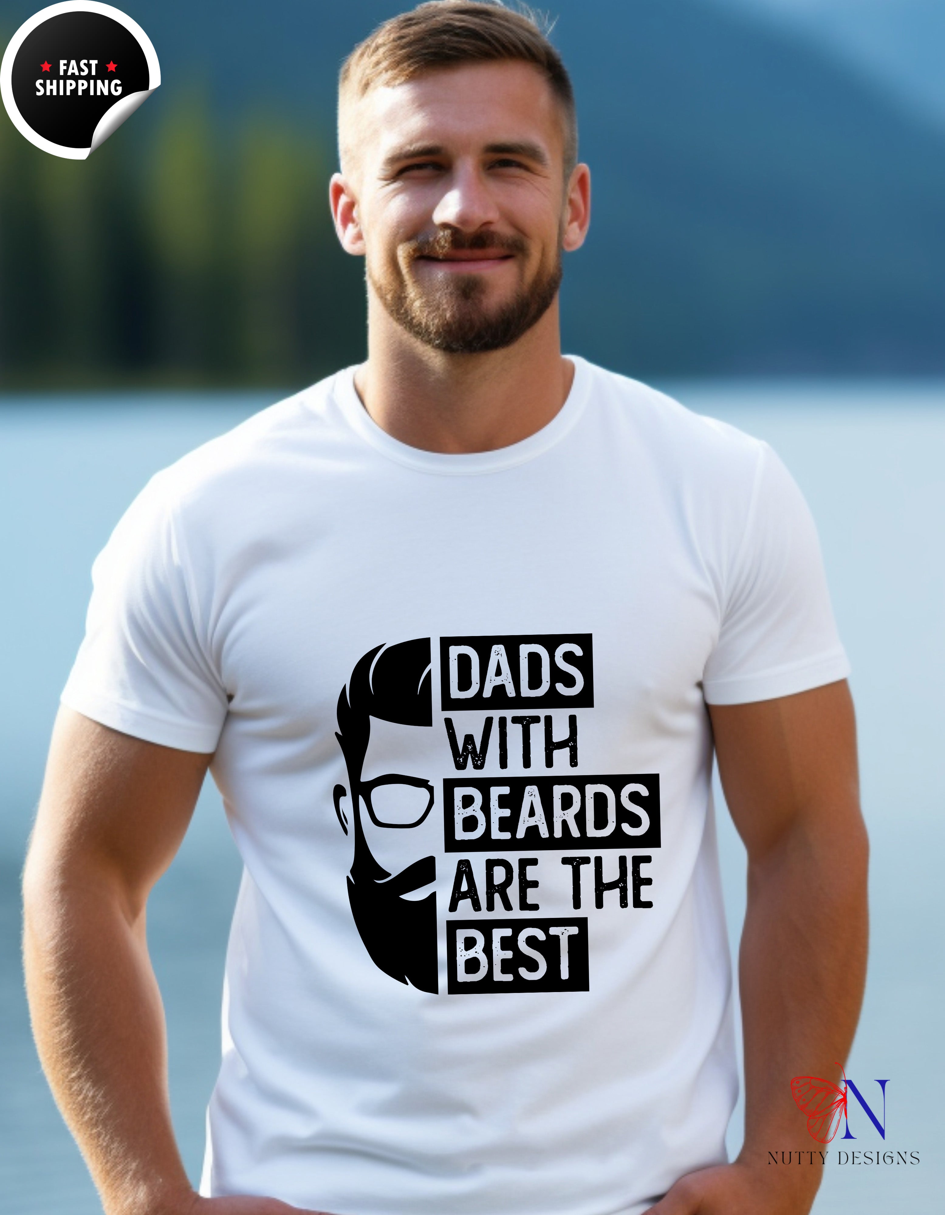Dads with beards are the best T-Shirt - Funny Dad Gift