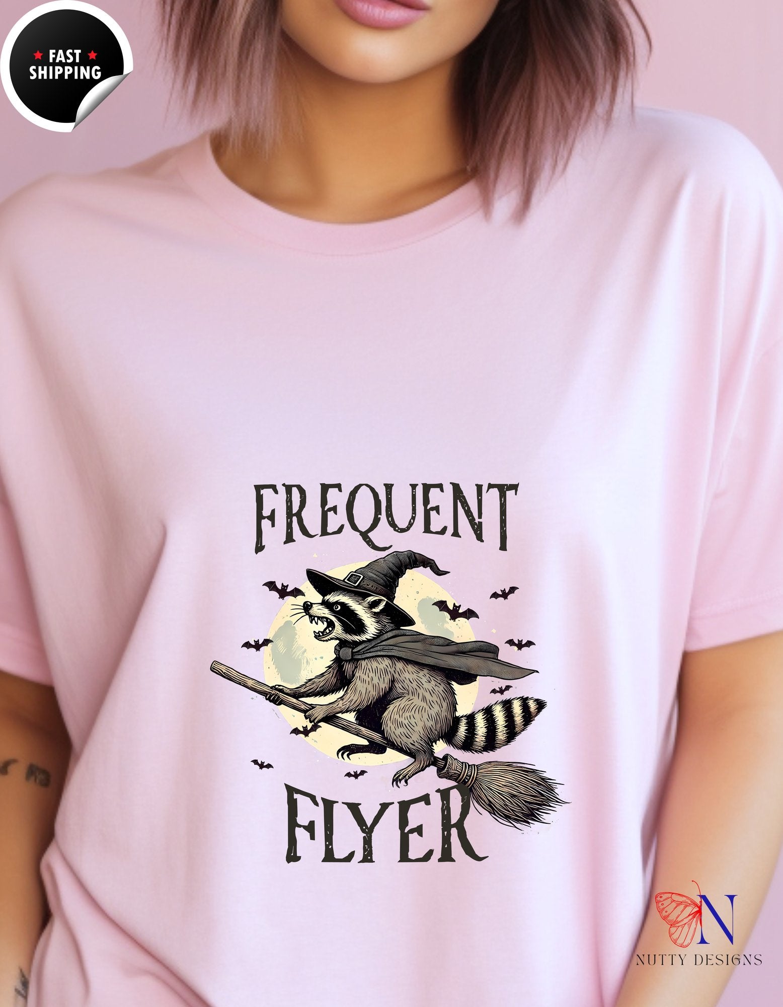 FREQUENT FLYER T-Shirt, Wanderlust Shirt, Adventure Tee, Tra - Tees_Pink W