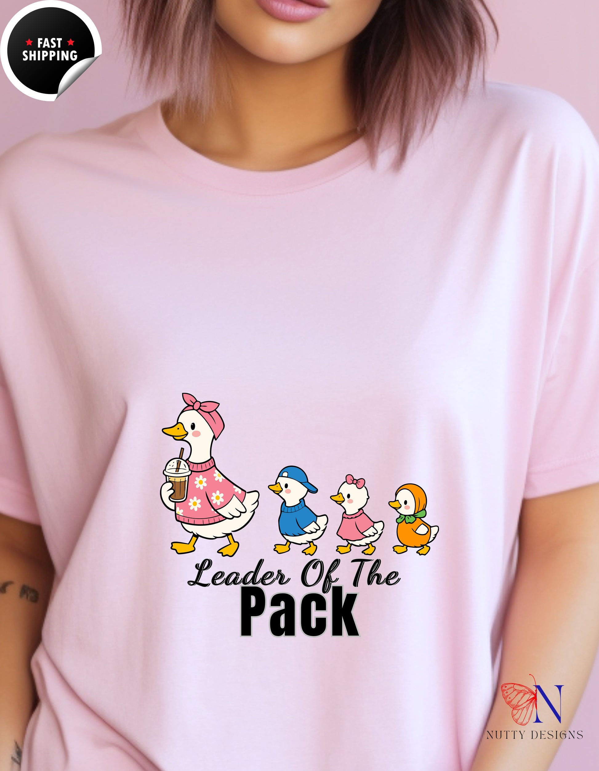 Leader Of The Pack Mama Duck t-shirt lifestyle mockup - Mother's Day gift