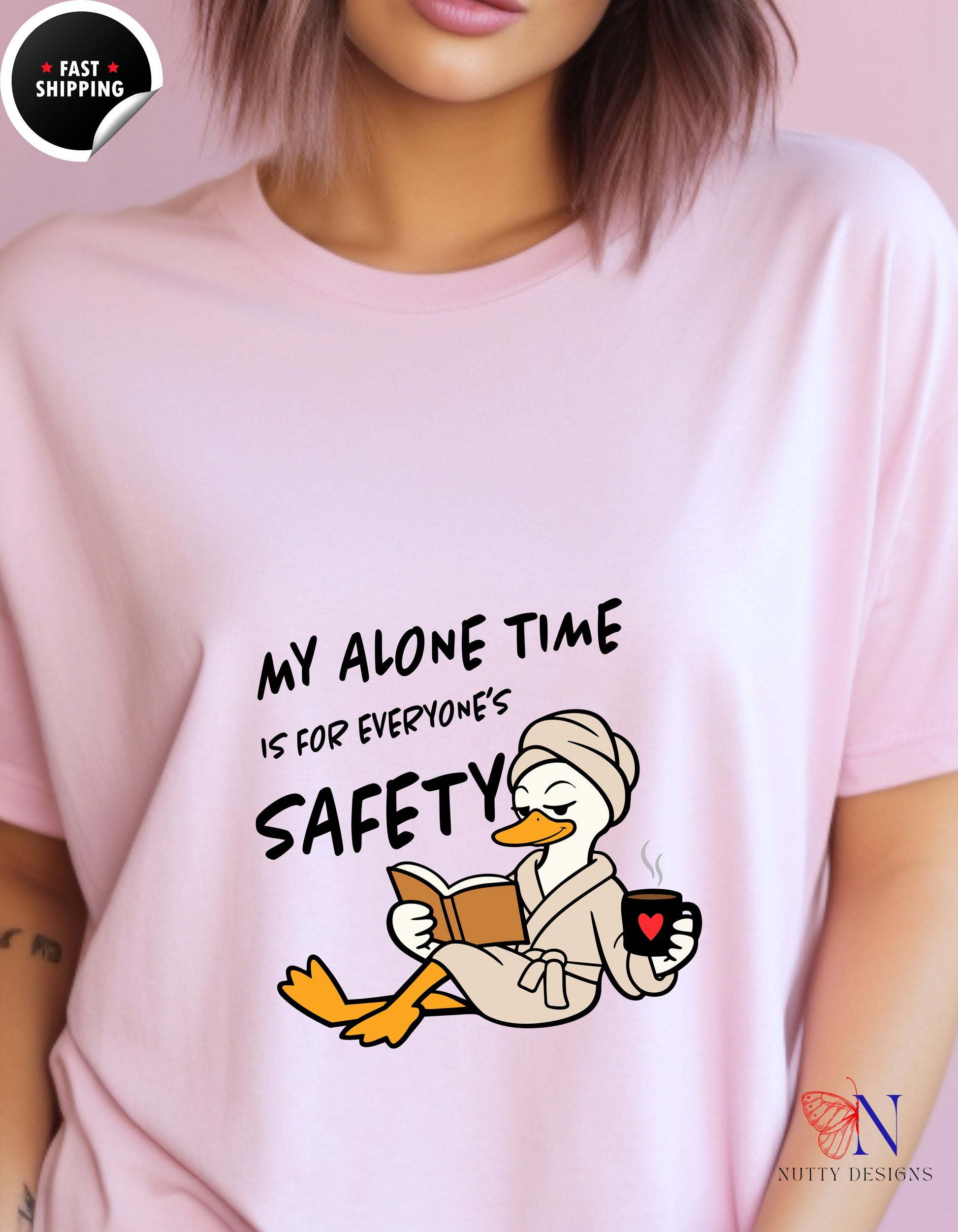 My Alone Time Is For Everyone's Safety Mom Goose t-shirt lifestyle mockup - Mother's Day gift