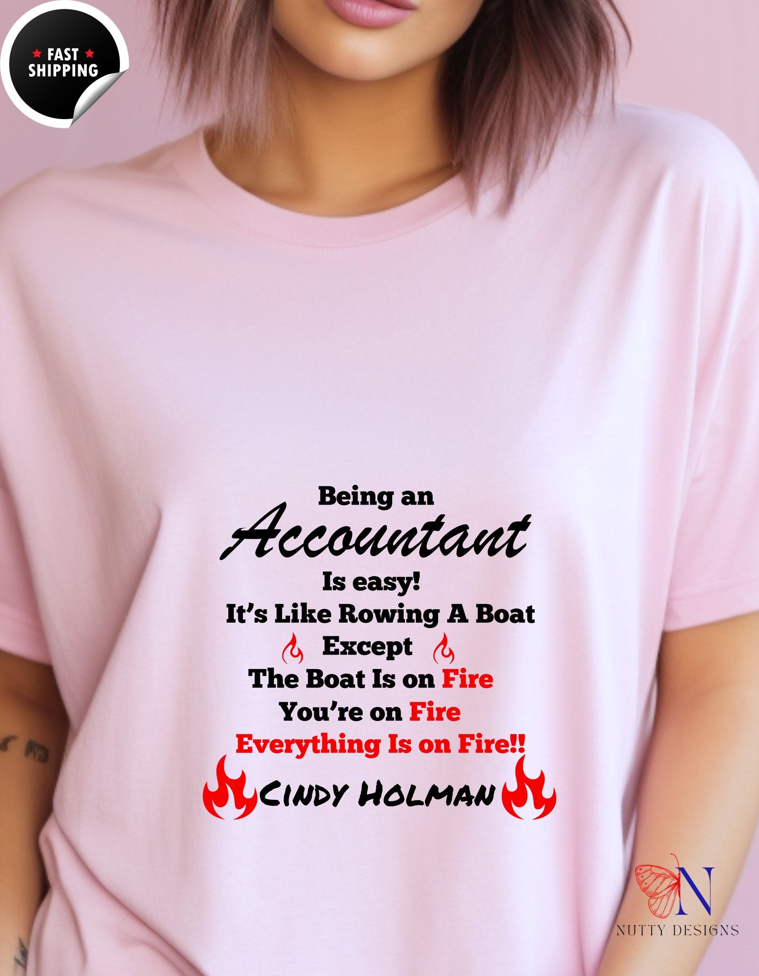 It's Not Easy Being My Wife's Arm Candy But Here I Am Nailin - Tees_Pink W