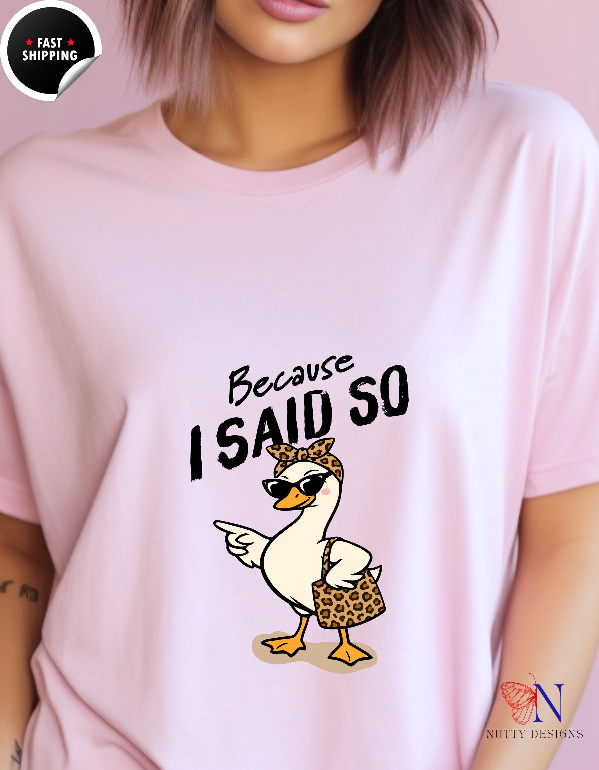 Because I Said So Funny Mom Goose t-shirt lifestyle mockup - Mother's Day gift