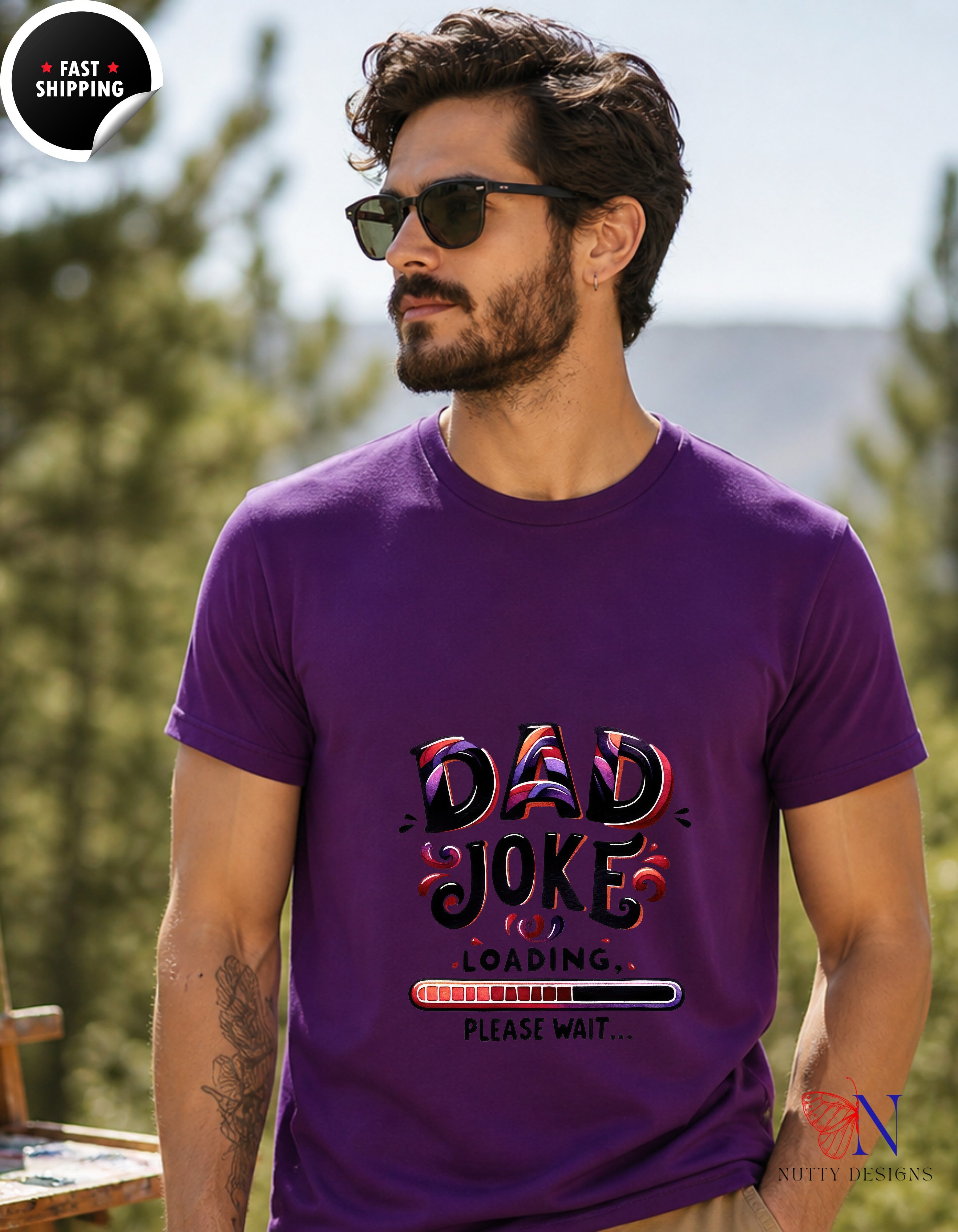 Dad Joke Loading Father's Day T-Shirt - Funny Dad Gift - Unisex Tee