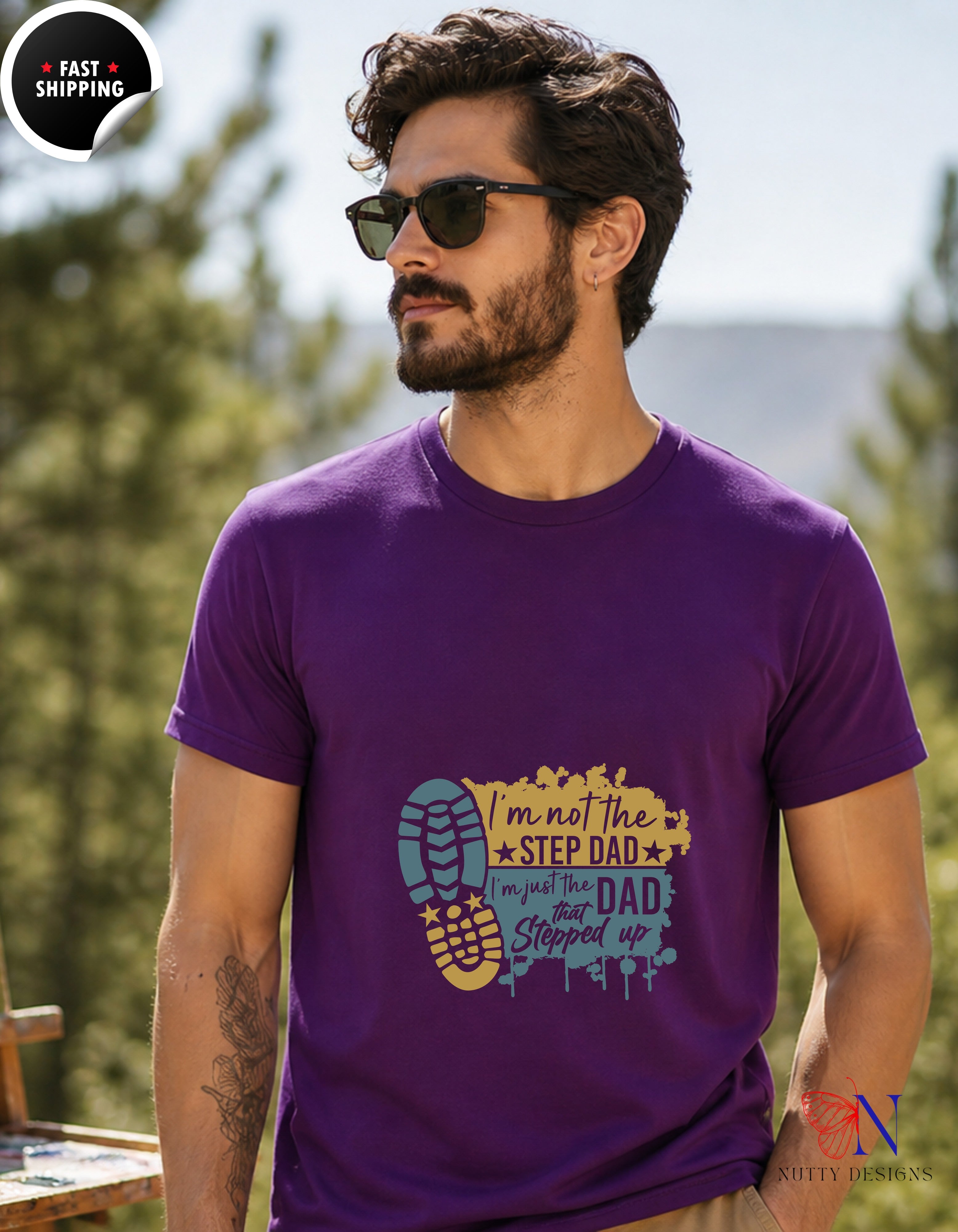 I Am Not The Step Dad I Am The Dad That Stepped Up T-Shirt - Funny Dad Gift