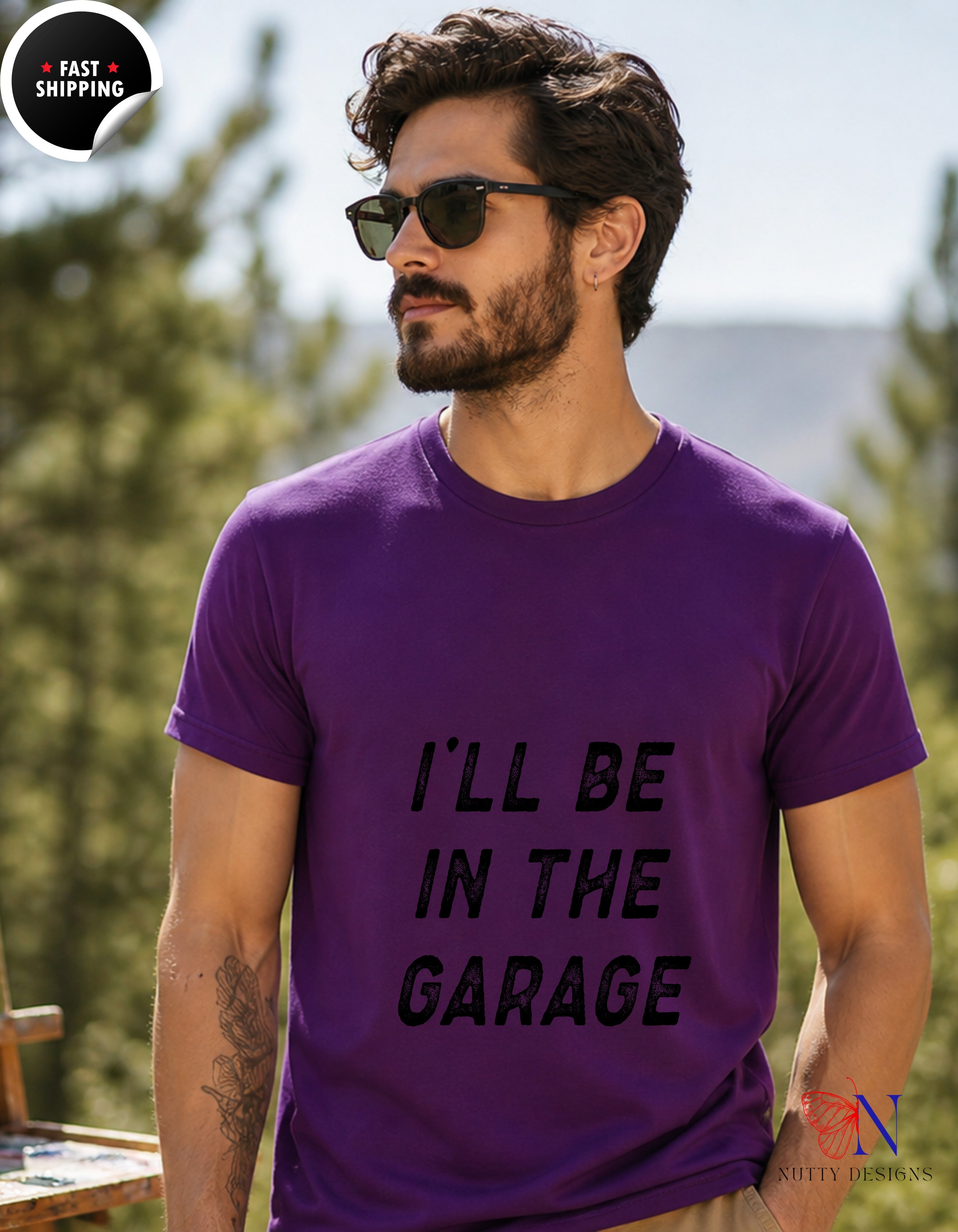 I'll Be In The Garage T-Shirt - Funny Dad Gift