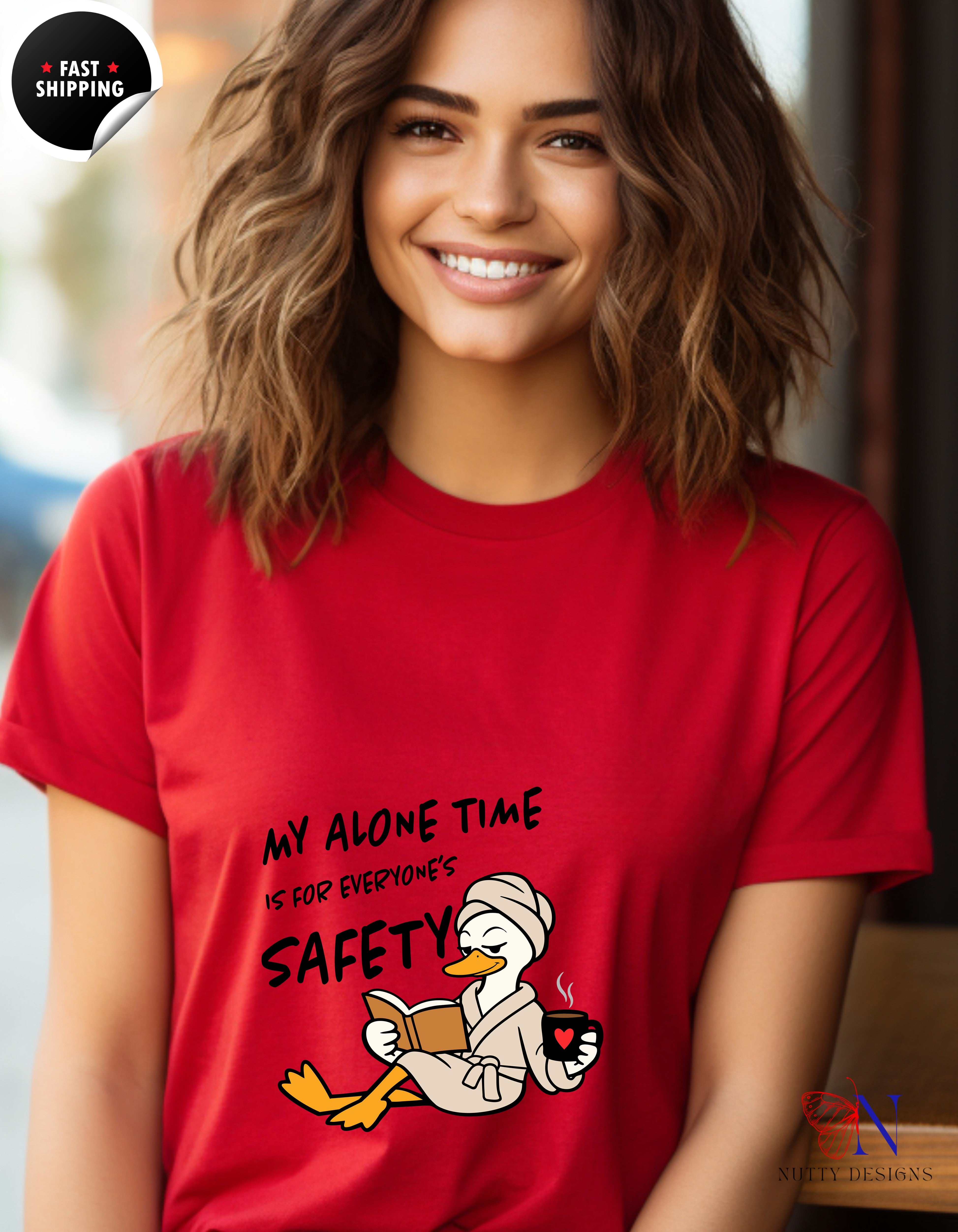 My Alone Time Is For Everyone's Safety Mom Goose t-shirt lifestyle mockup - Mother's Day gift