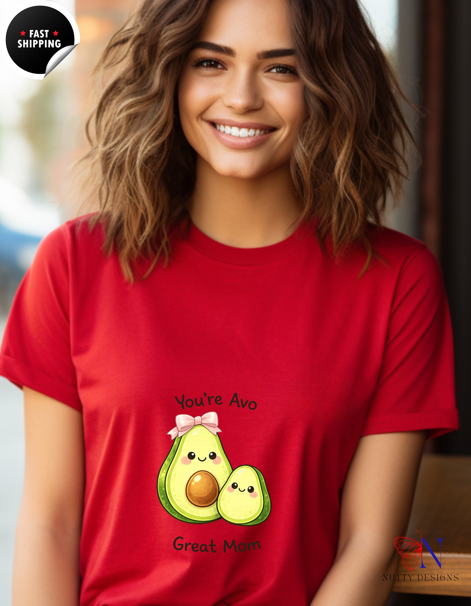 You're Avo Great Mom Avocado t-shirt lifestyle mockup - Mother's Day gift