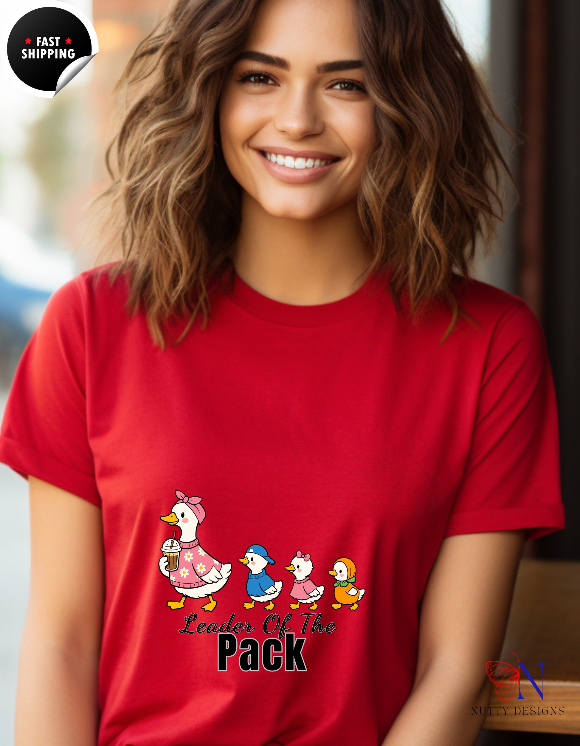 Leader Of The Pack Mama Duck t-shirt lifestyle mockup - Mother's Day gift