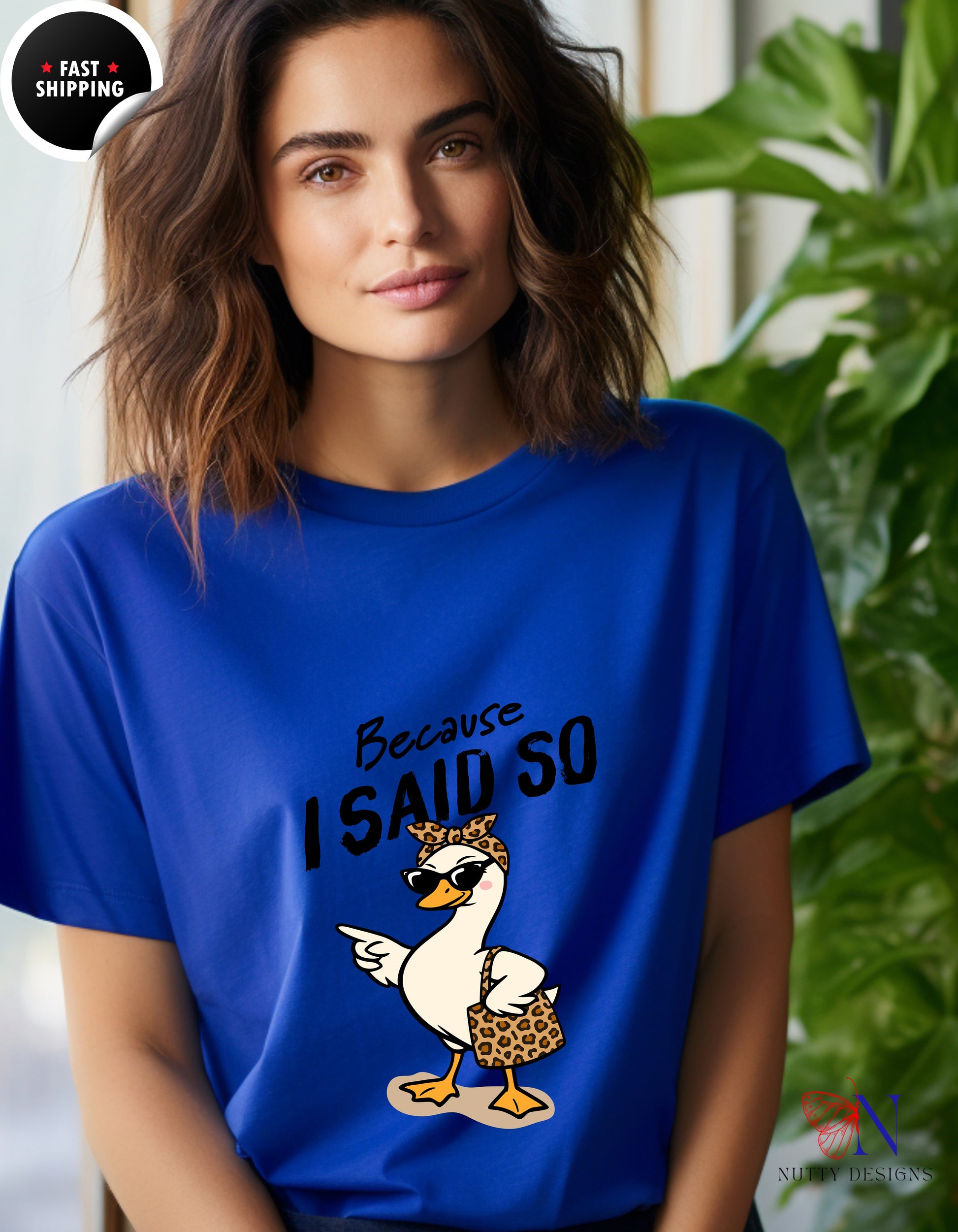 Because I Said So Funny Mom Goose t-shirt lifestyle mockup - Mother's Day gift