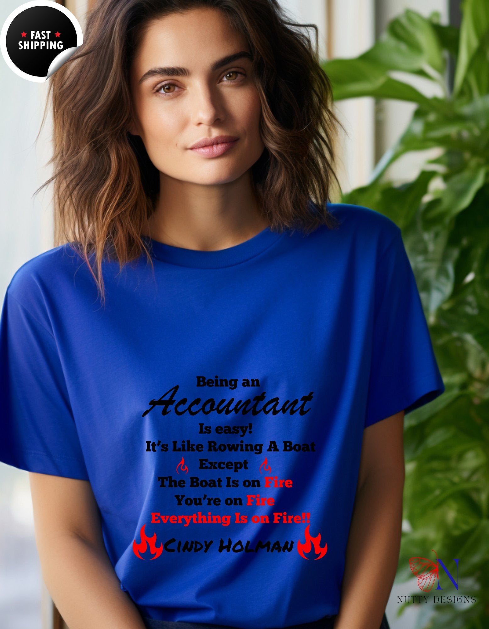 It's Not Easy Being My Wife's Arm Candy But Here I Am Nailin - Tees_Royal Blue W