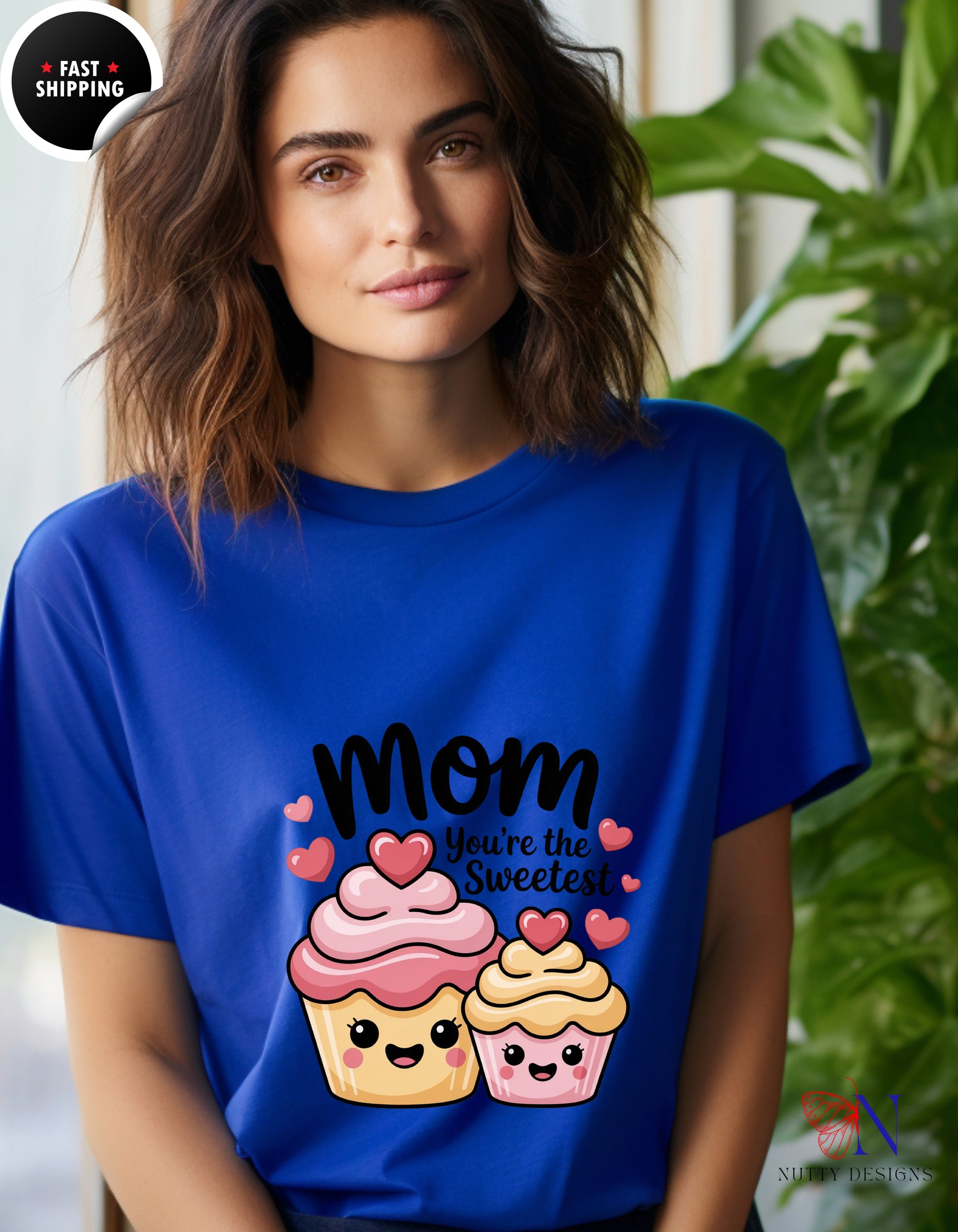 Mom You're The Sweetest Cupcake t-shirt lifestyle mockup - Mother's Day gift