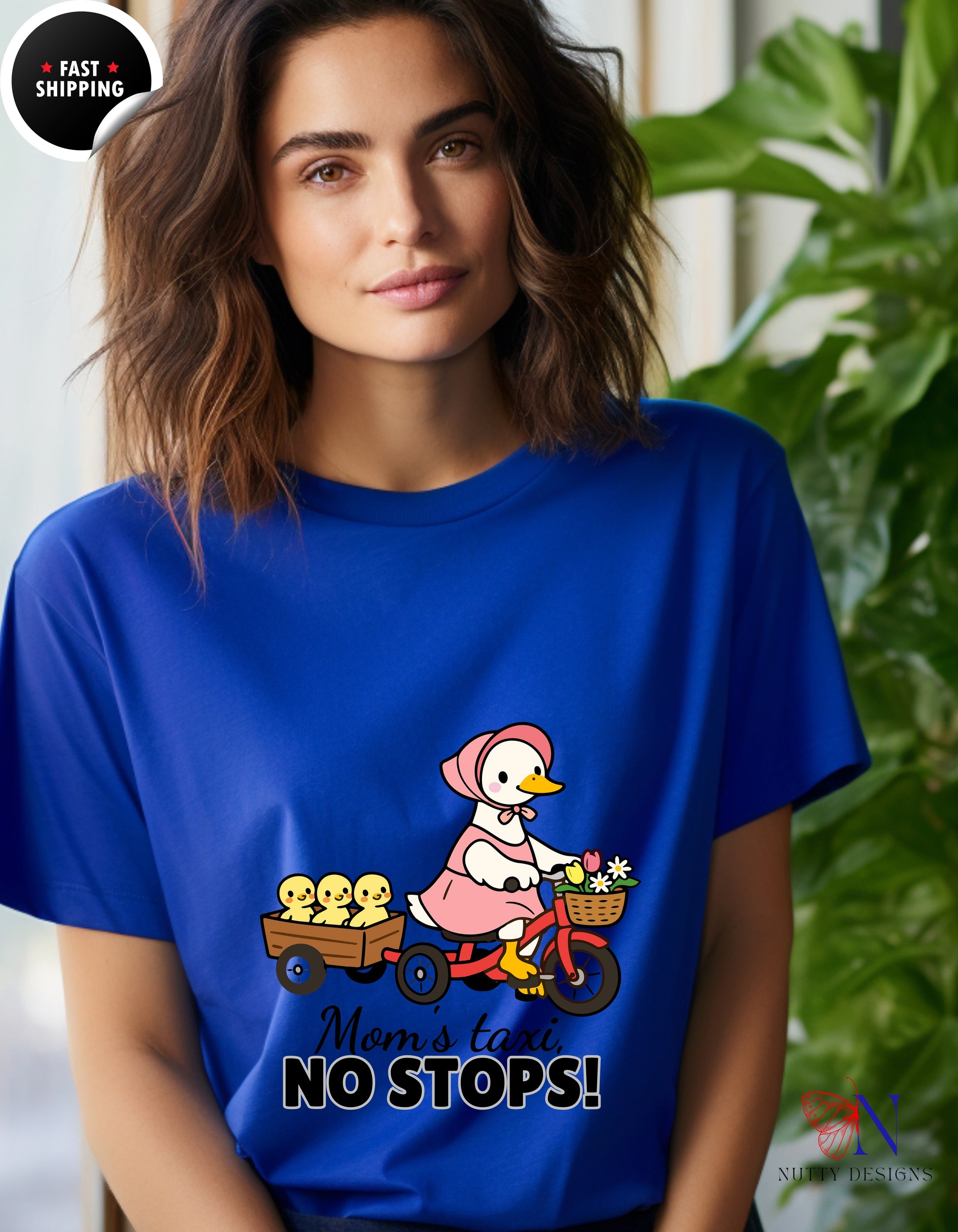 Mom's Taxi No Stops Mama Duck t-shirt lifestyle mockup - Mother's Day gift