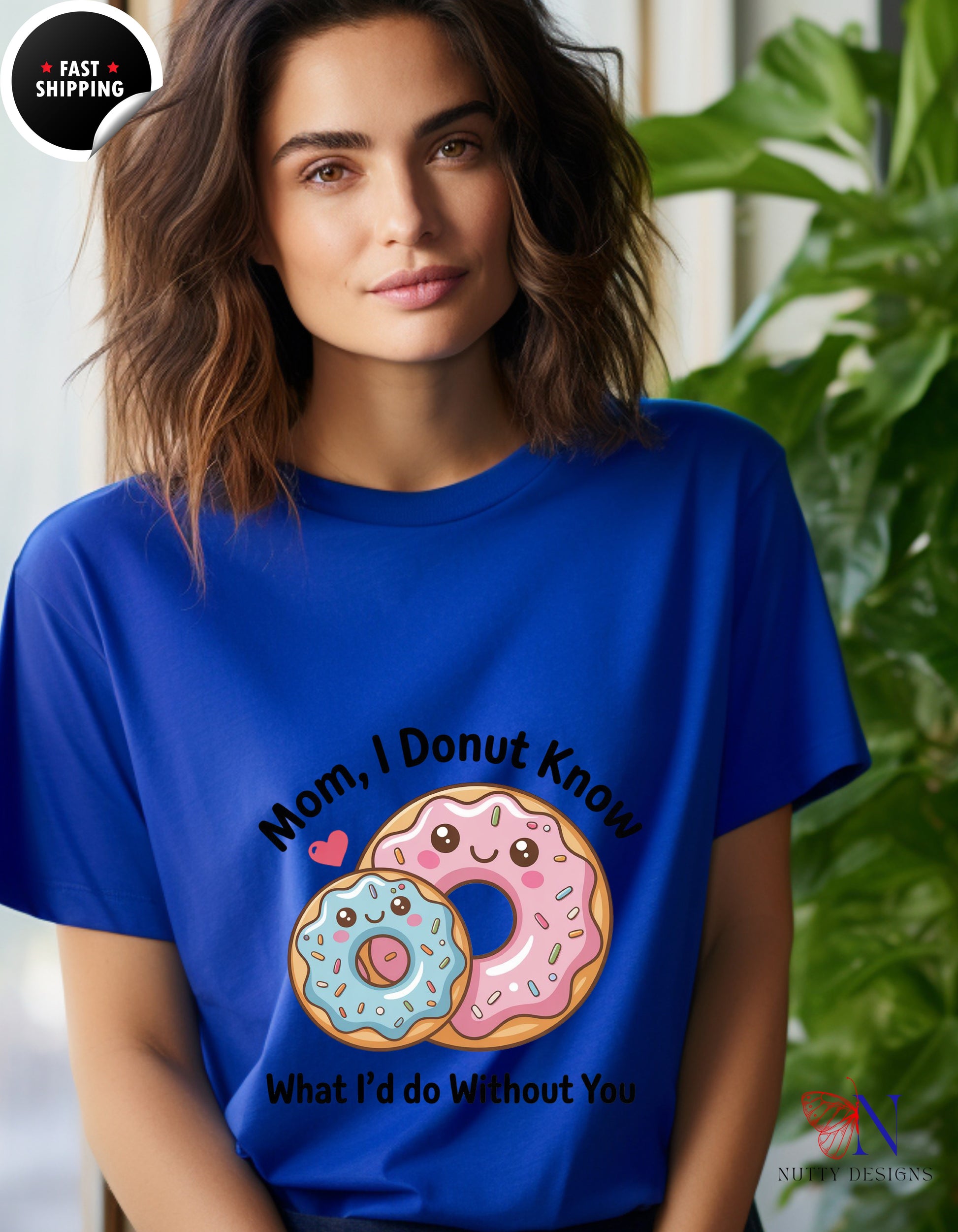 Mom I Donut Know What I Would Do Without You V2 t-shirt lifestyle mockup - Mother's Day gift