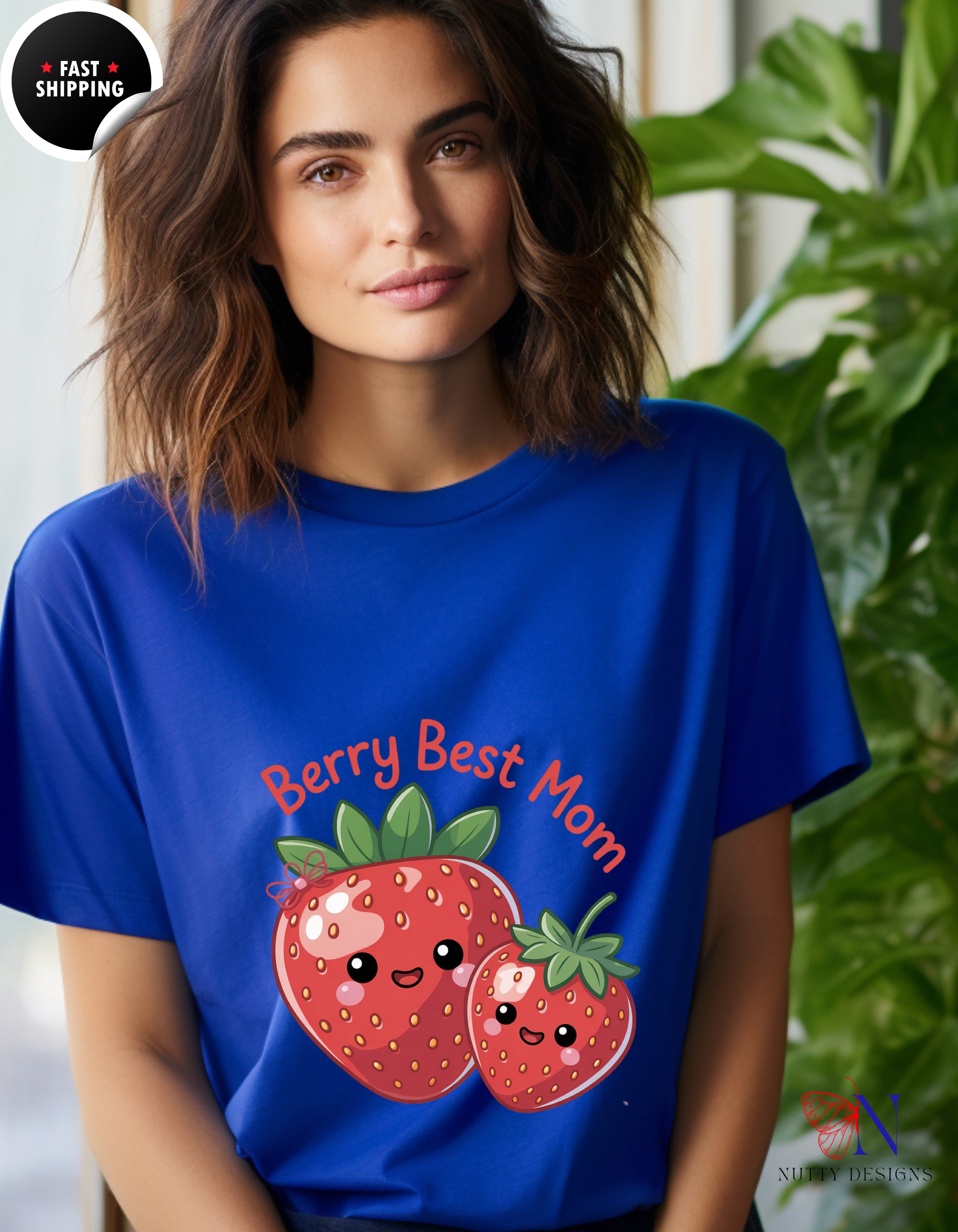 Berry Best Mom t-shirt lifestyle mockup - Mother's Day gift