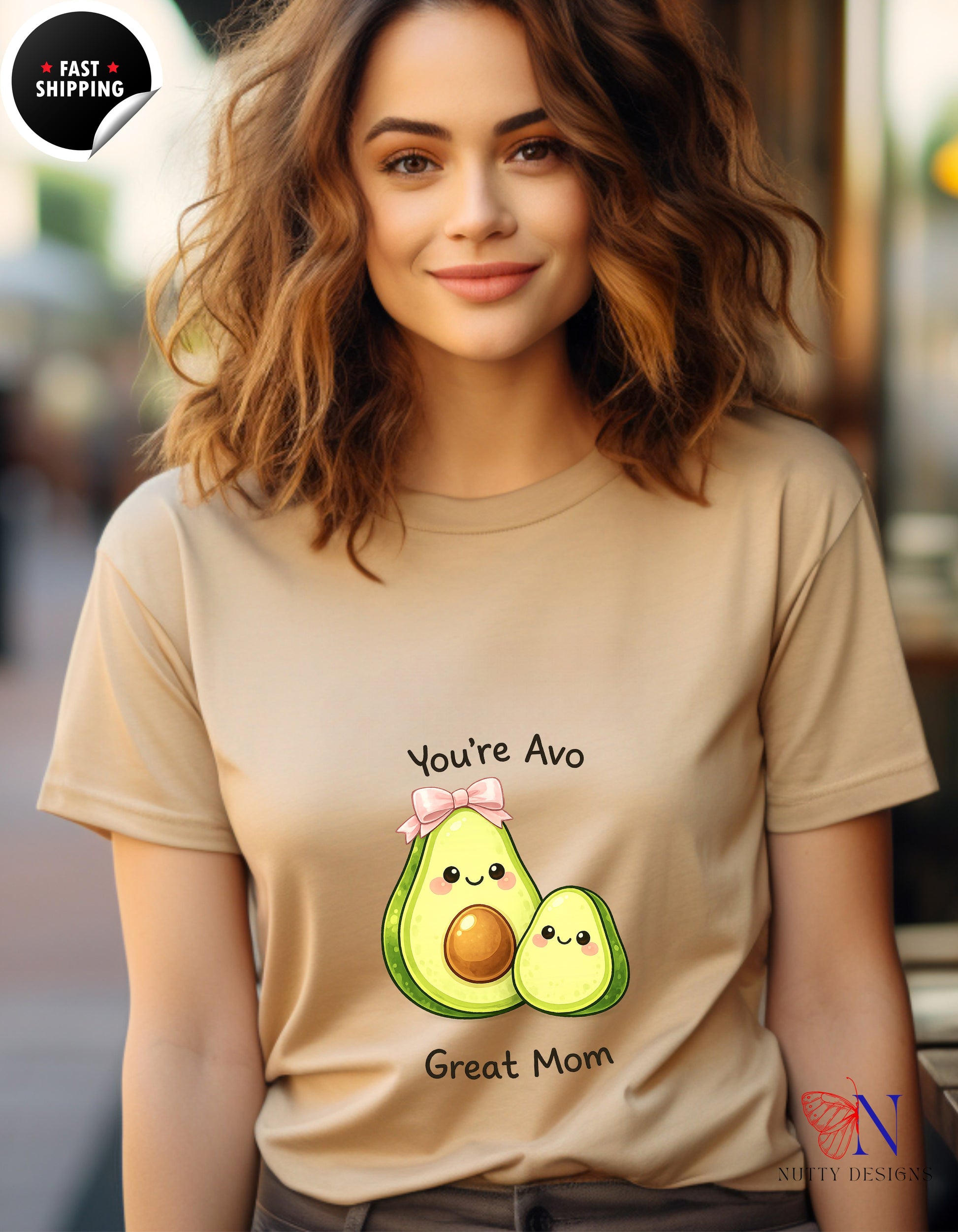 You're Avo Great Mom Avocado t-shirt lifestyle mockup - Mother's Day gift
