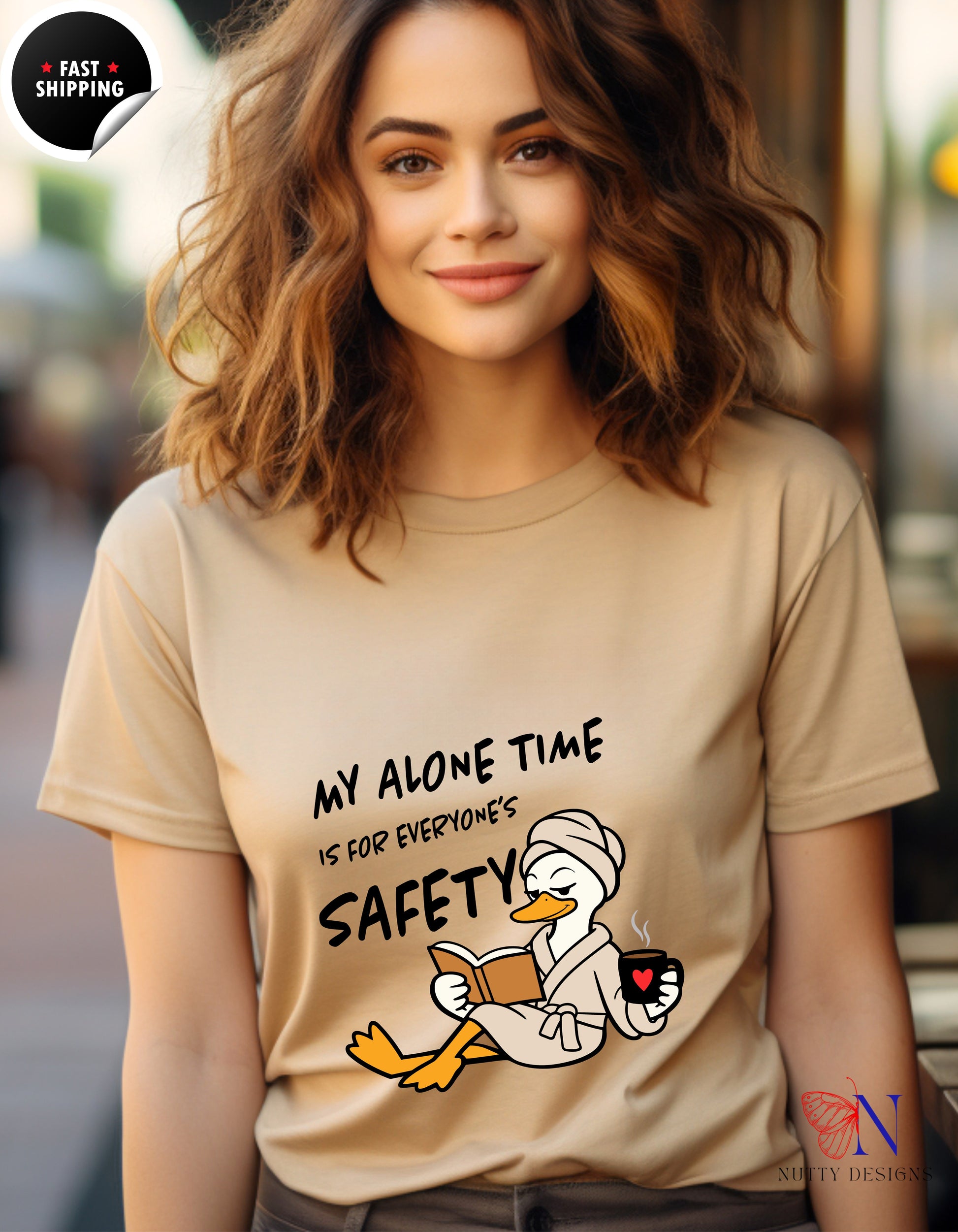 My Alone Time Is For Everyone's Safety Mom Goose t-shirt lifestyle mockup - Mother's Day gift