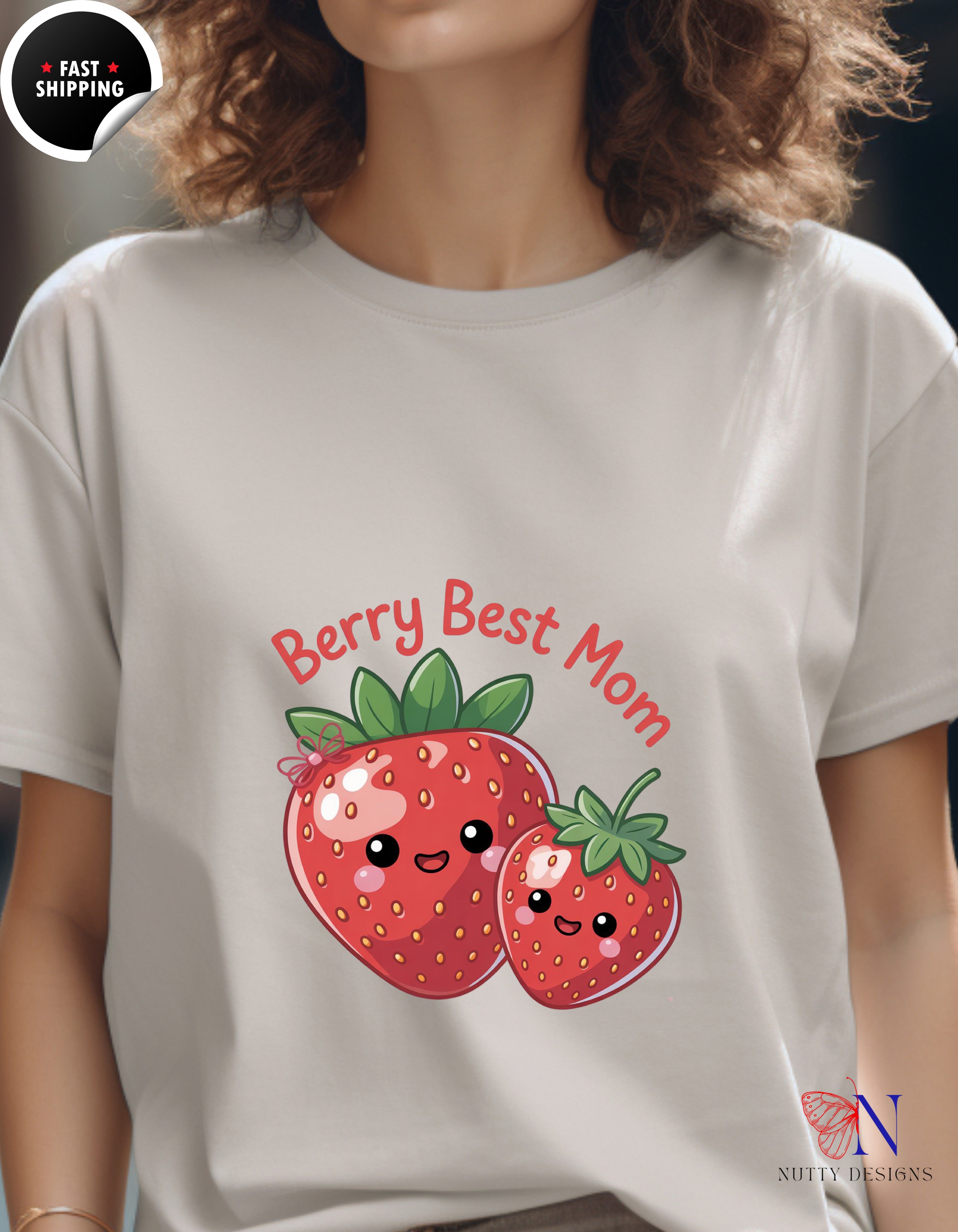 Berry Best Mom t-shirt lifestyle mockup - Mother's Day gift