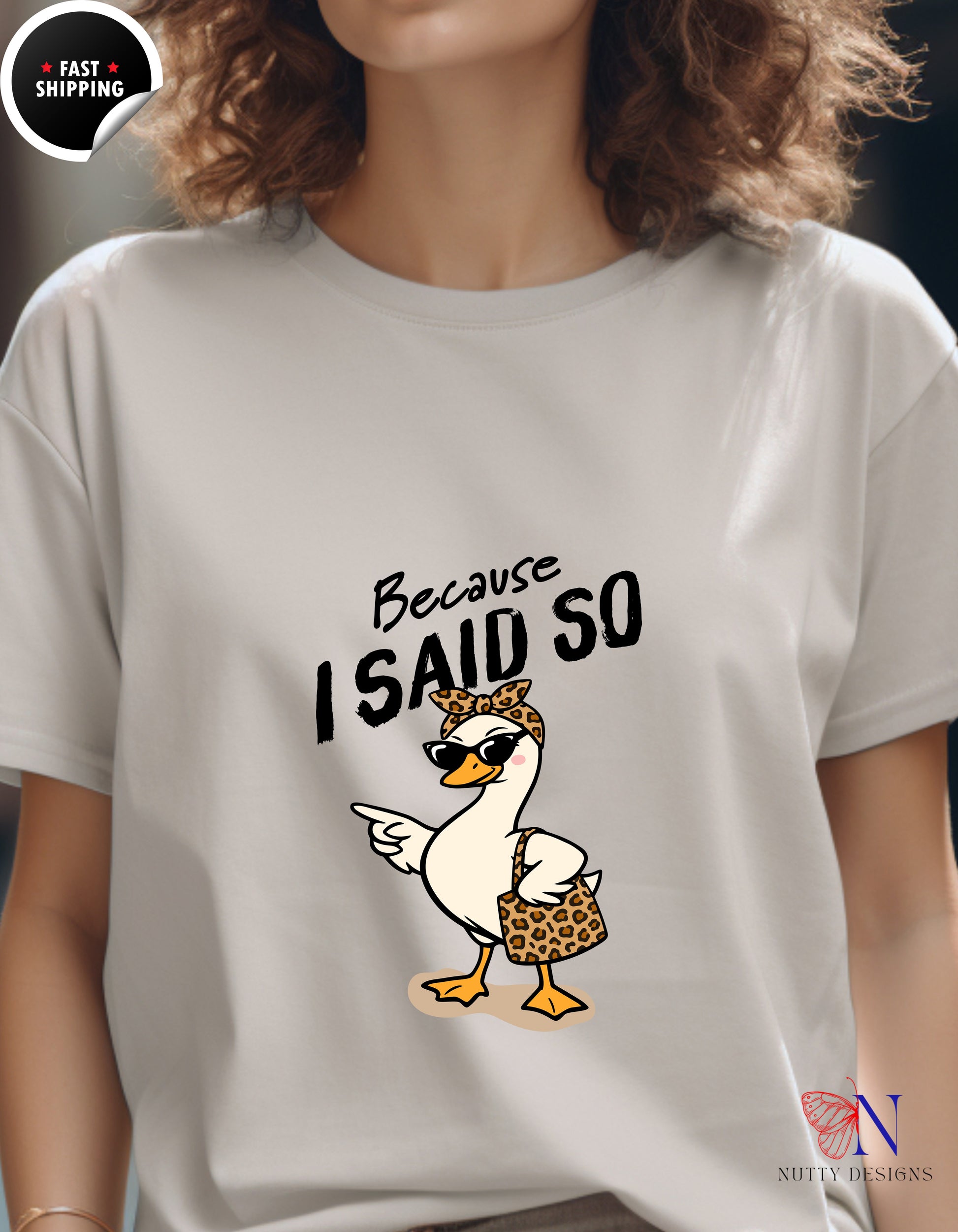 Because I Said So Funny Mom Goose t-shirt lifestyle mockup - Mother's Day gift