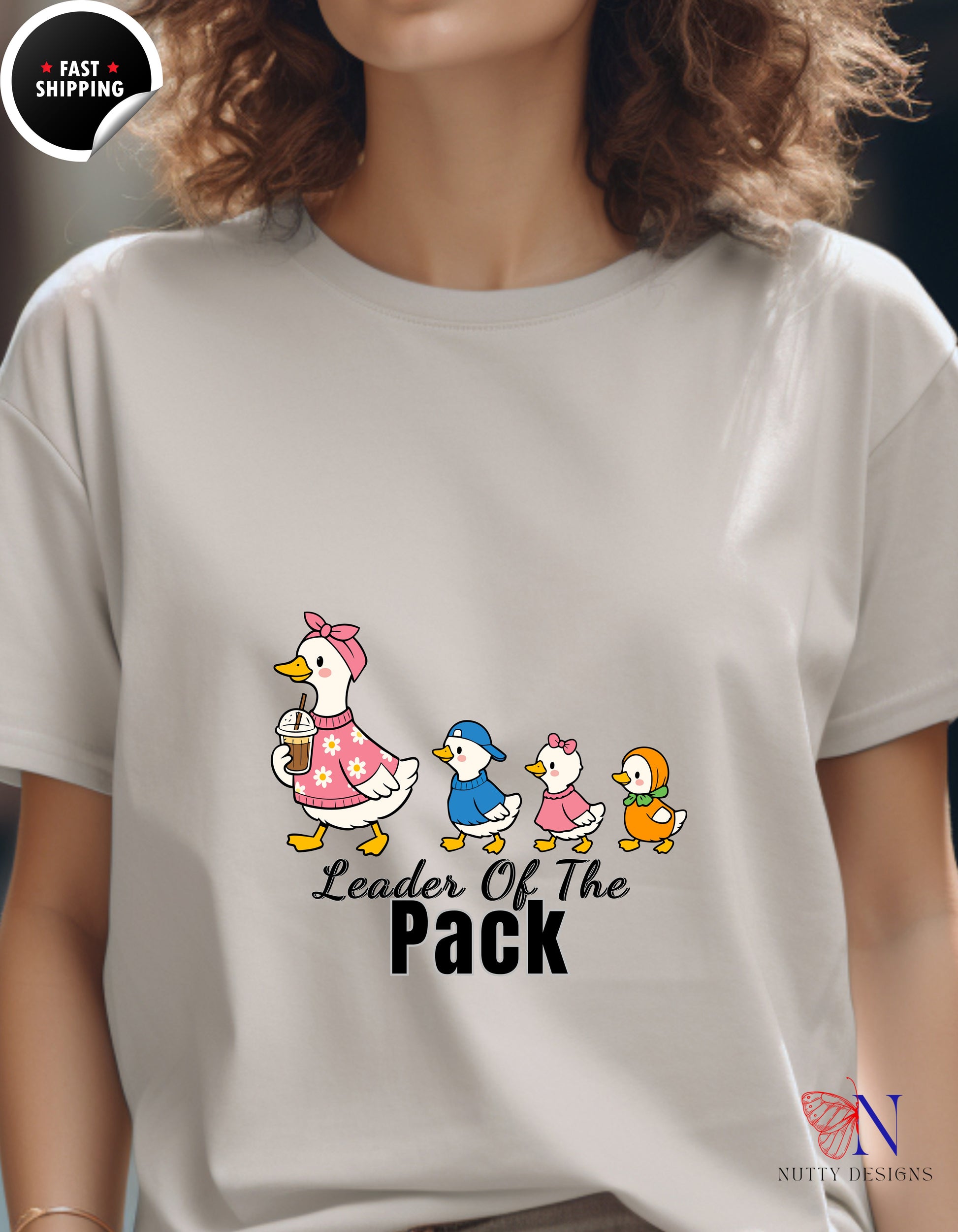 Leader Of The Pack Mama Duck t-shirt lifestyle mockup - Mother's Day gift
