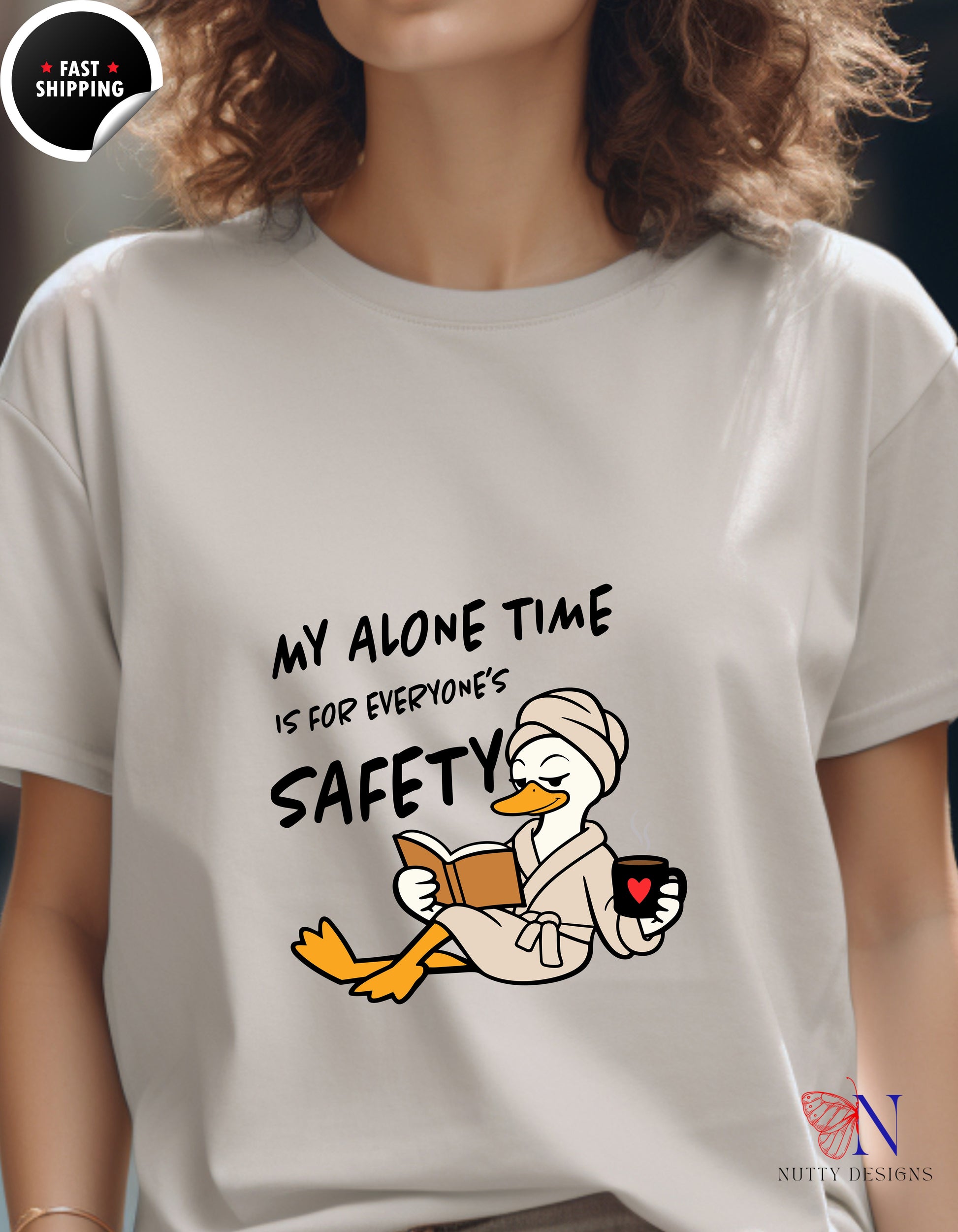 My Alone Time Is For Everyone's Safety Mom Goose t-shirt lifestyle mockup - Mother's Day gift