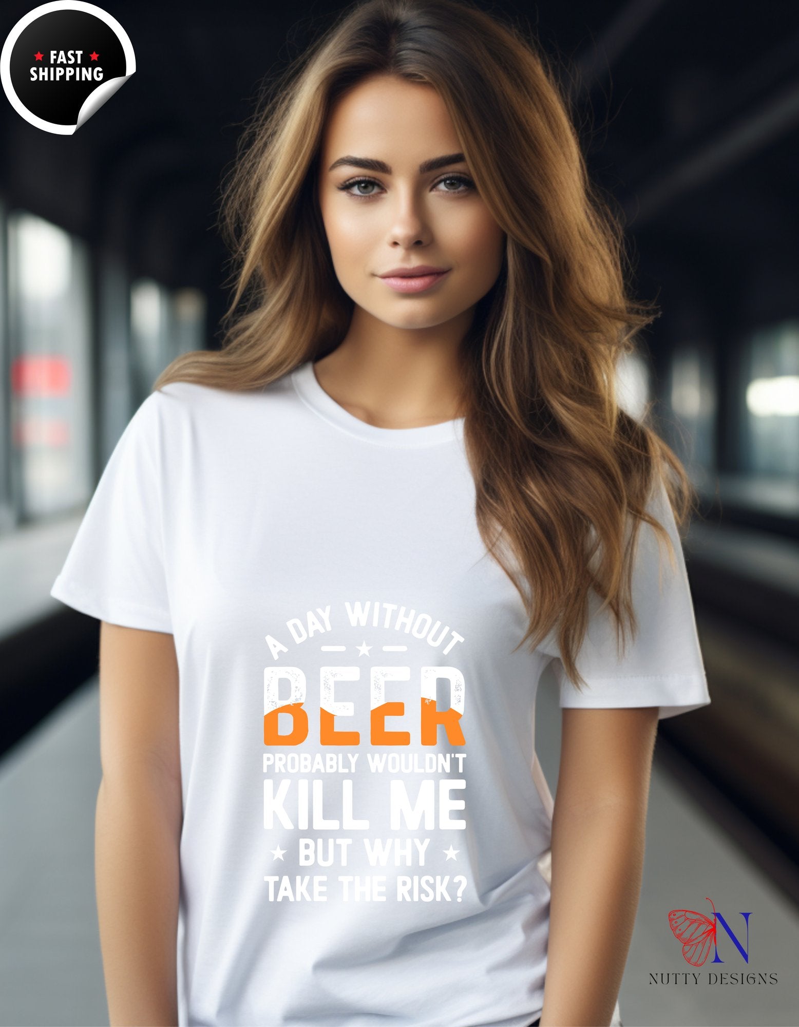 Beer Lover T-Shirt, Funny Day-Ending Beer Drinking Tee - Tees_White F