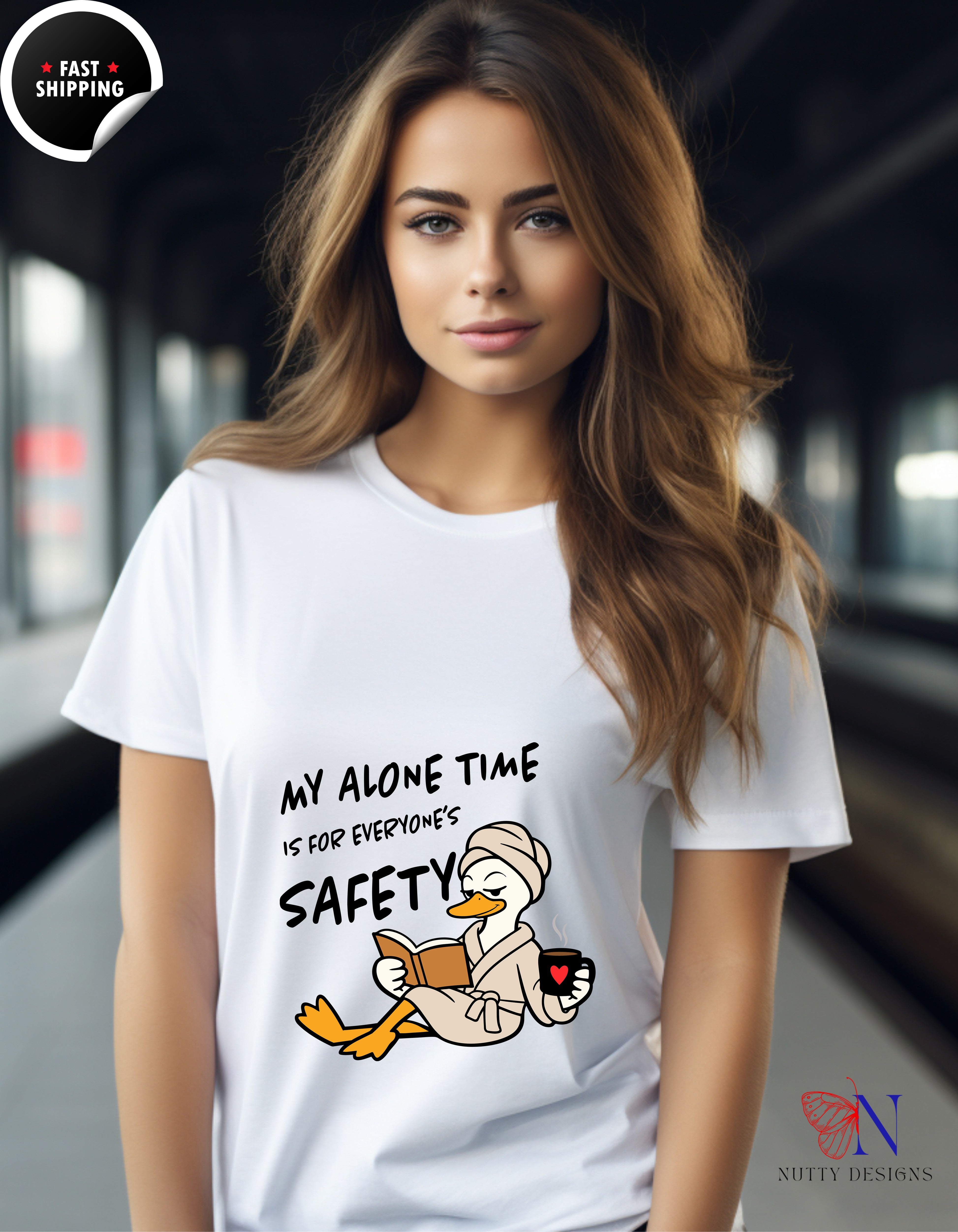 My Alone Time Is For Everyone's Safety Mom Goose t-shirt lifestyle mockup - Mother's Day gift