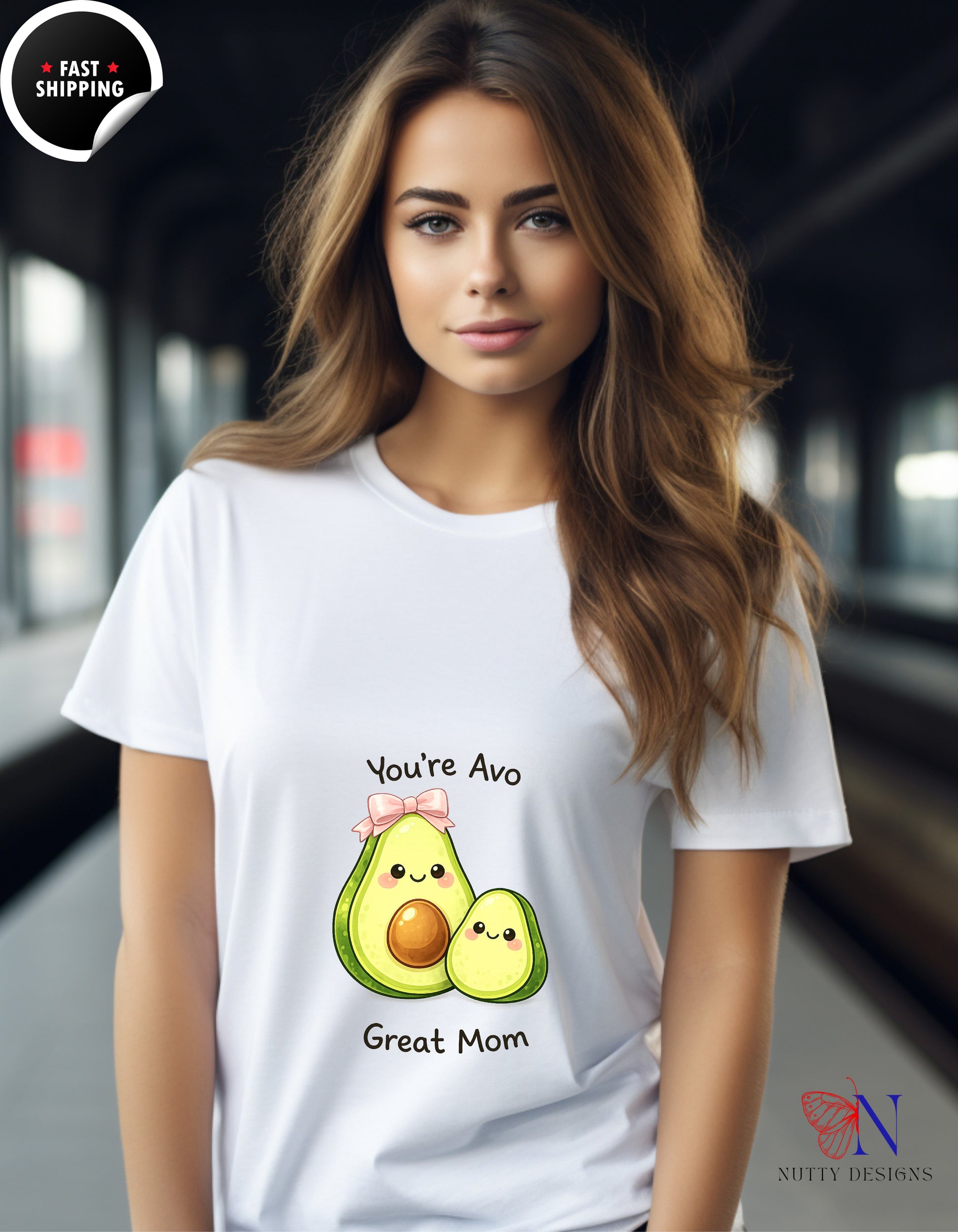 You're Avo Great Mom Avocado t-shirt lifestyle mockup - Mother's Day gift