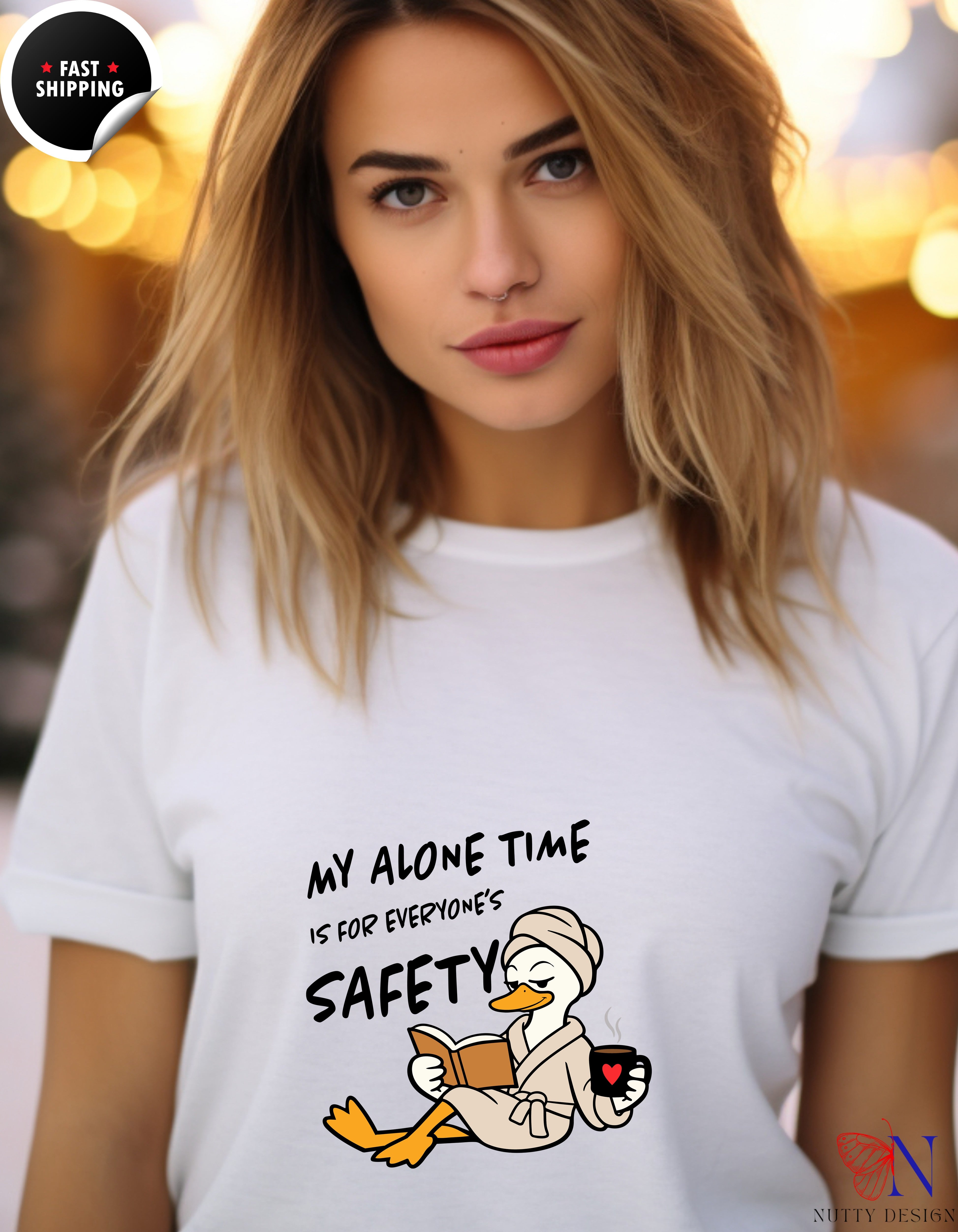 My Alone Time Is For Everyone's Safety Mom Goose t-shirt lifestyle mockup - Mother's Day gift