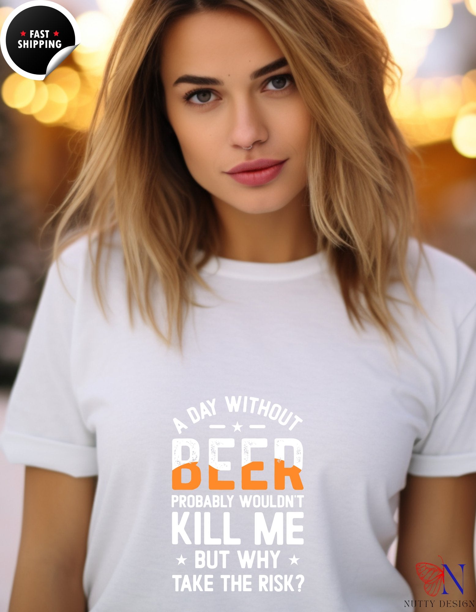 Beer Lover T-Shirt, Funny Day-Ending Beer Drinking Tee - Tees_White W