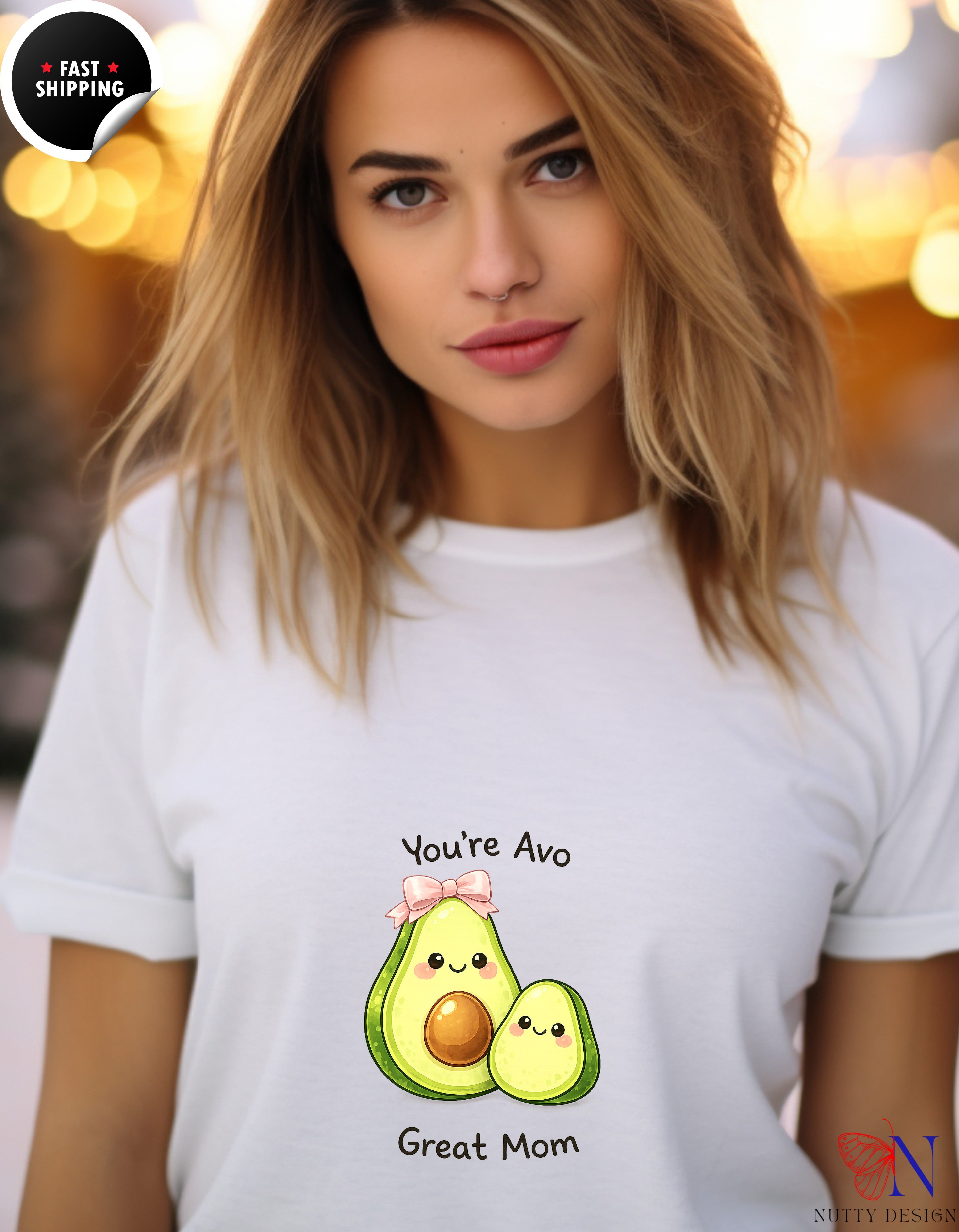 You're Avo Great Mom Avocado t-shirt lifestyle mockup - Mother's Day gift