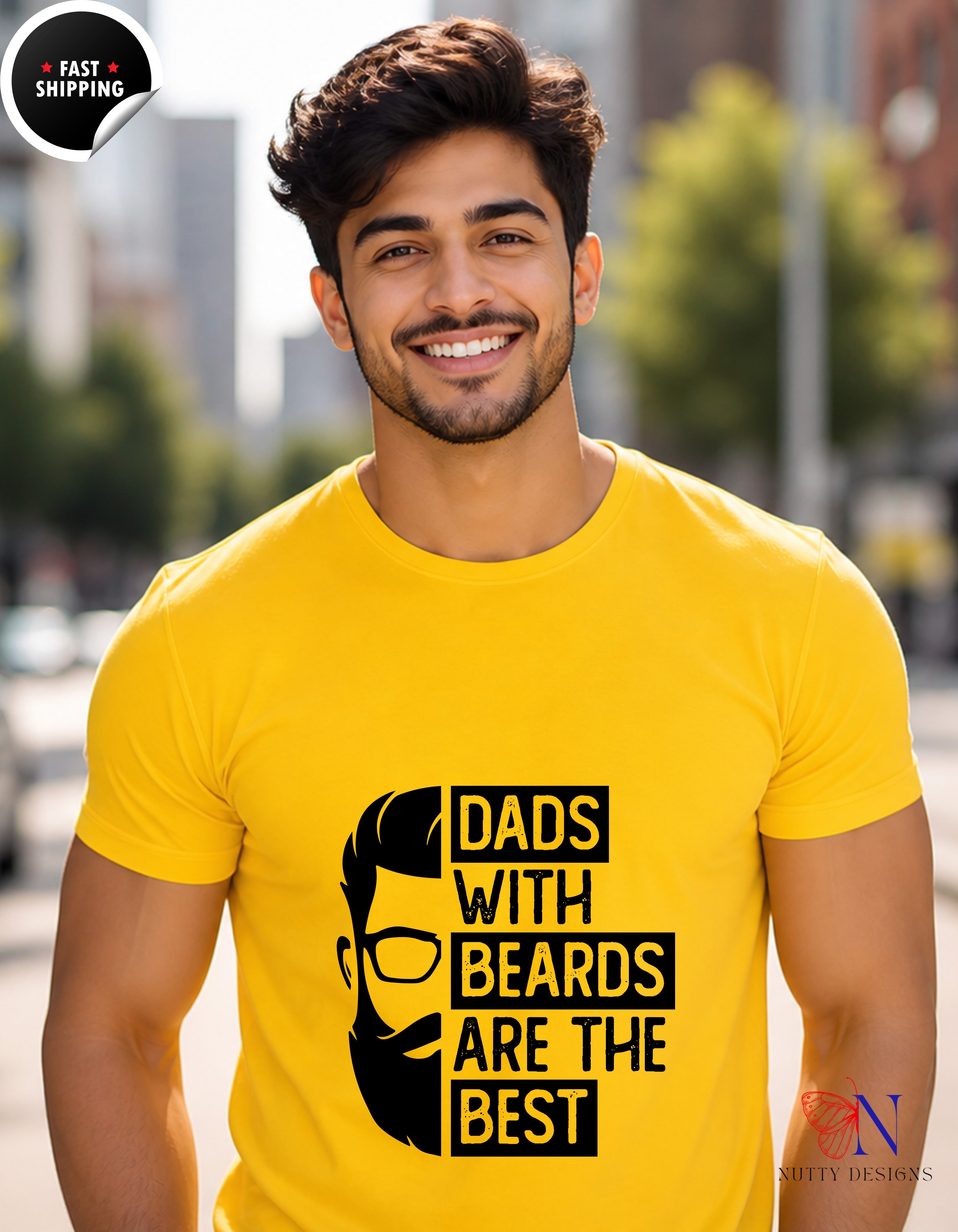 Dads with beards are the best T-Shirt - Funny Dad Gift
