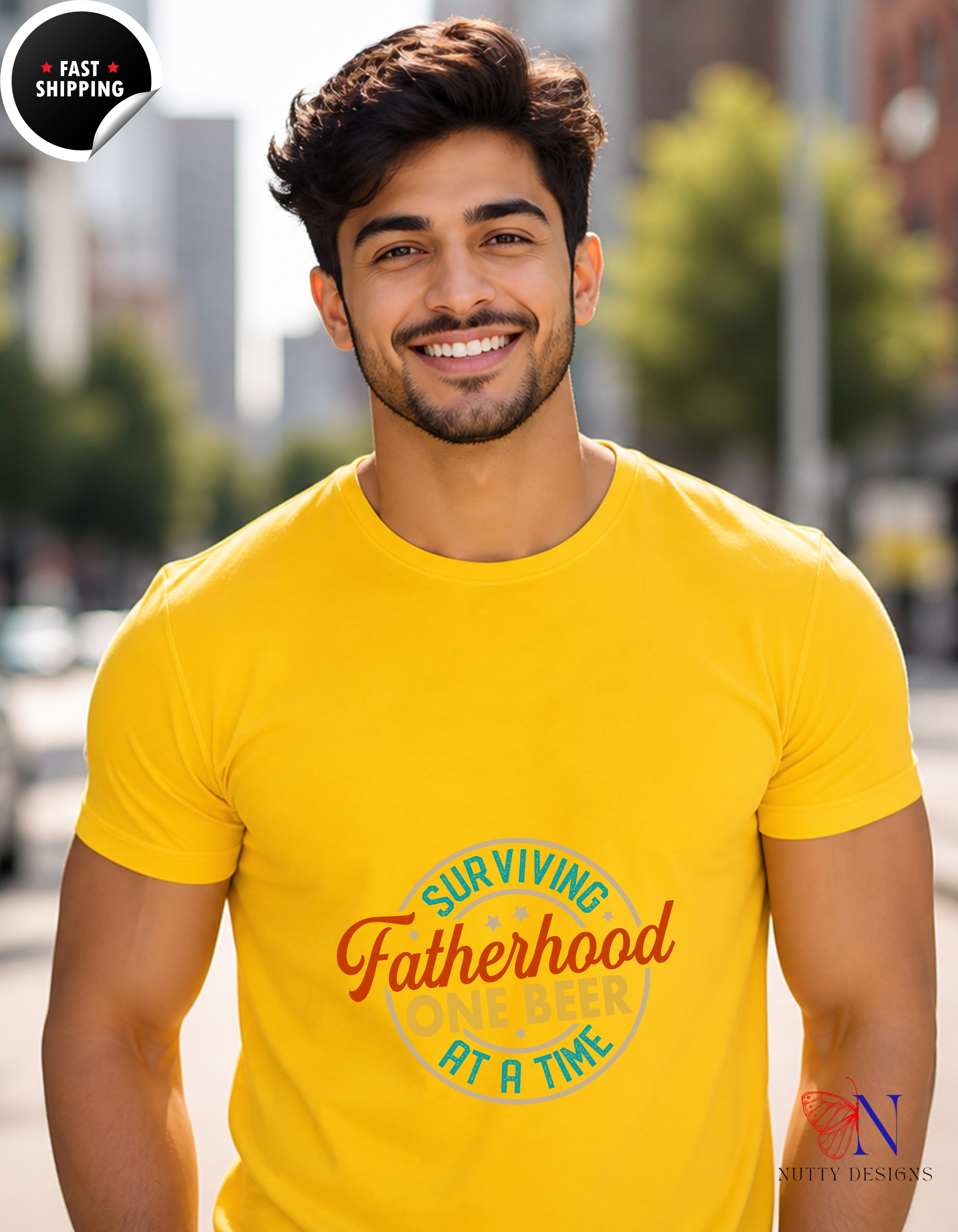 Surviving Fatherhood One Beer at a Time T-Shirt - Funny Dad Gift