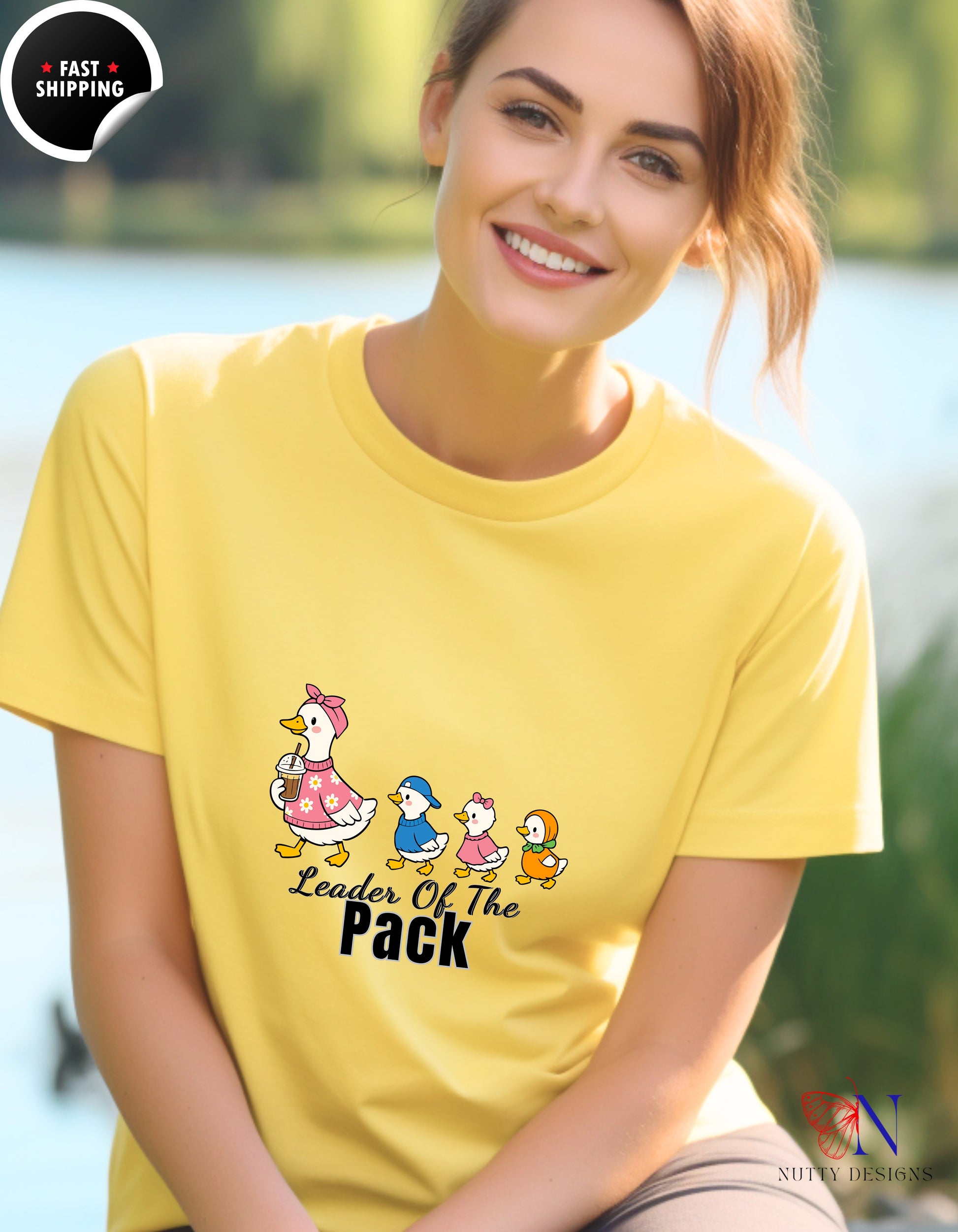 Leader Of The Pack Mama Duck t-shirt lifestyle mockup - Mother's Day gift