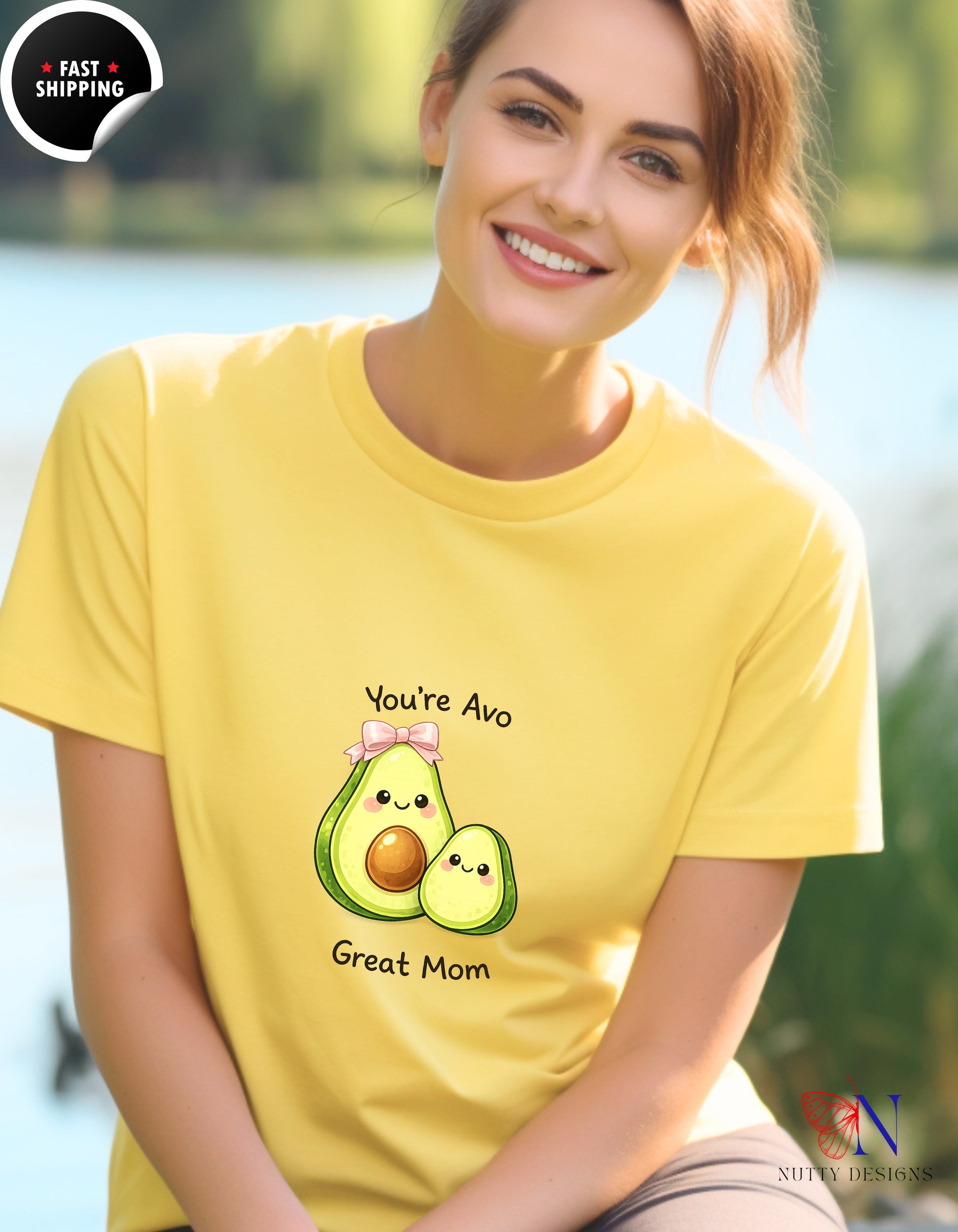 You're Avo Great Mom Avocado t-shirt lifestyle mockup - Mother's Day gift