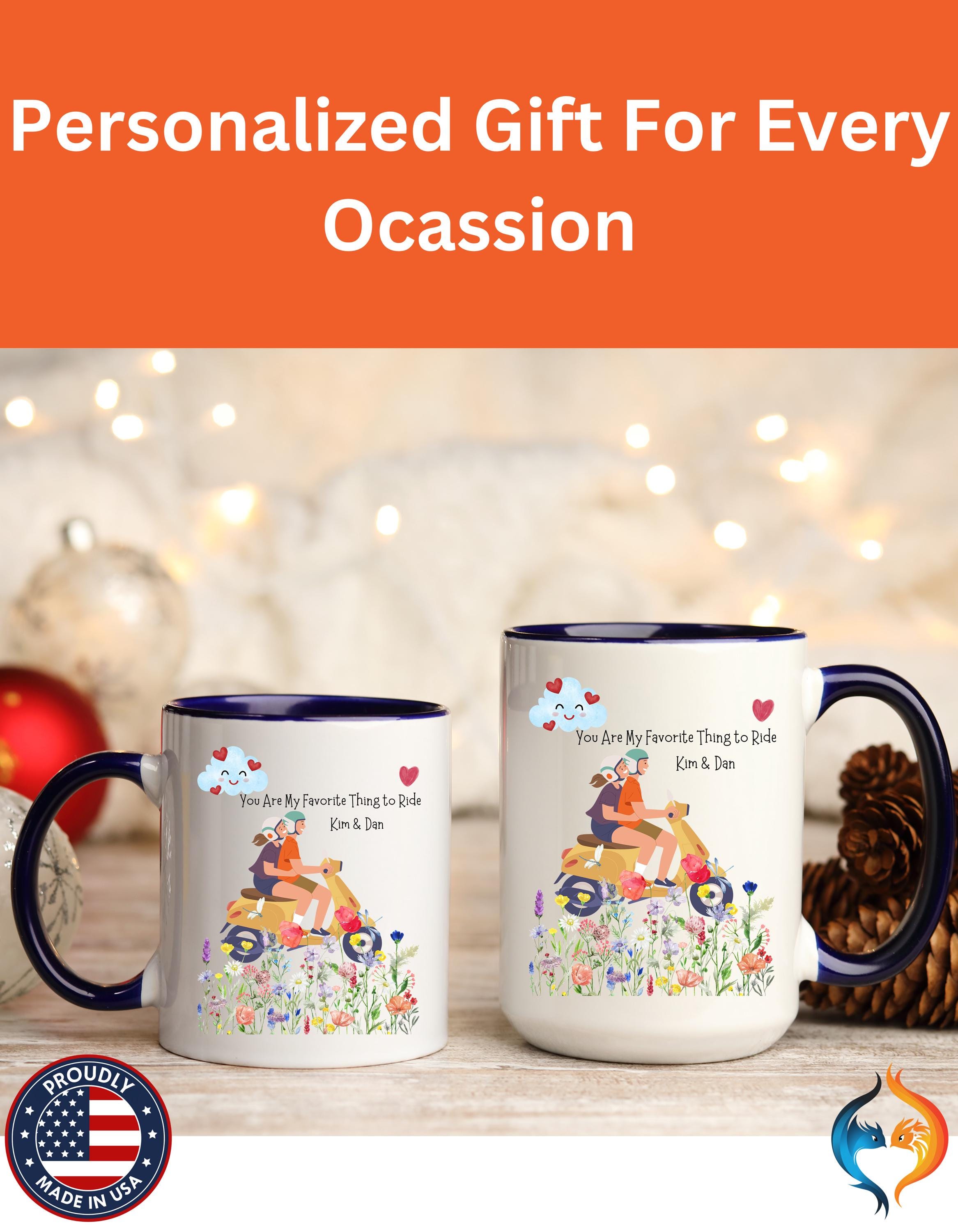 Dirty Valentines, Personalized Mug, You Are My Favorite Thing To Ride Accent Cup 11/15oz, Anniversary Romantic, V-Day Mug, Couples Gift