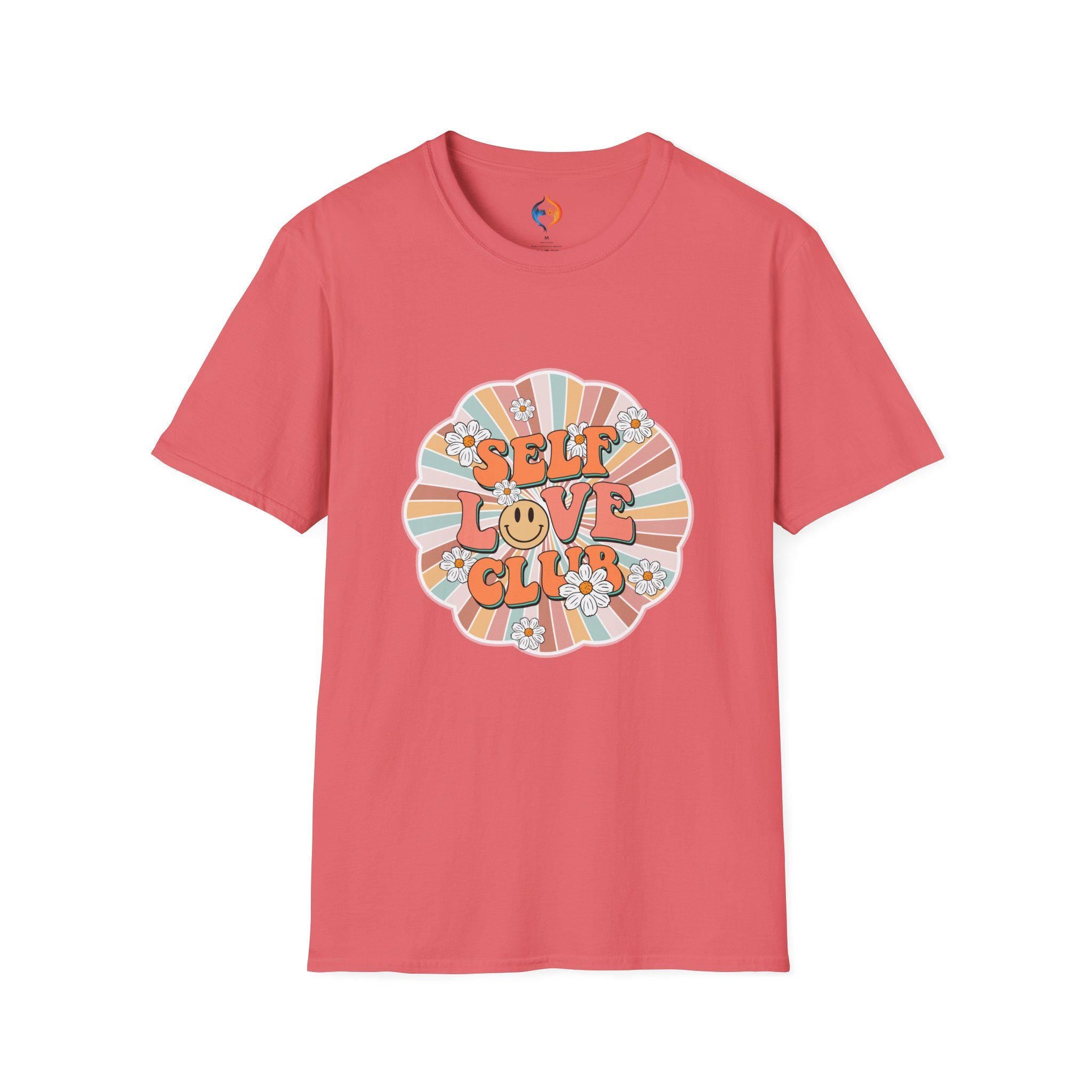 Motivational Tee, Boho Self Love Club T-Shirt | Positivity Tee for Women | Empowering Gift for Friends & Self-Care Enthusiasts