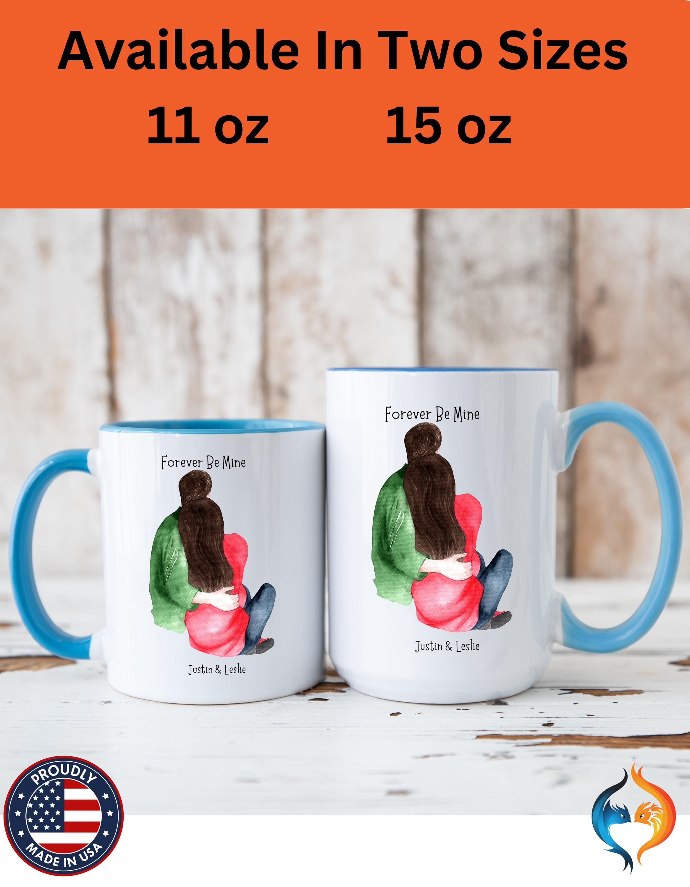 Personalized Mug, Forever Be Mine, Accent Cup 11/15oz, Anniversary Valentines Romantic, V-Day, Couples Gift