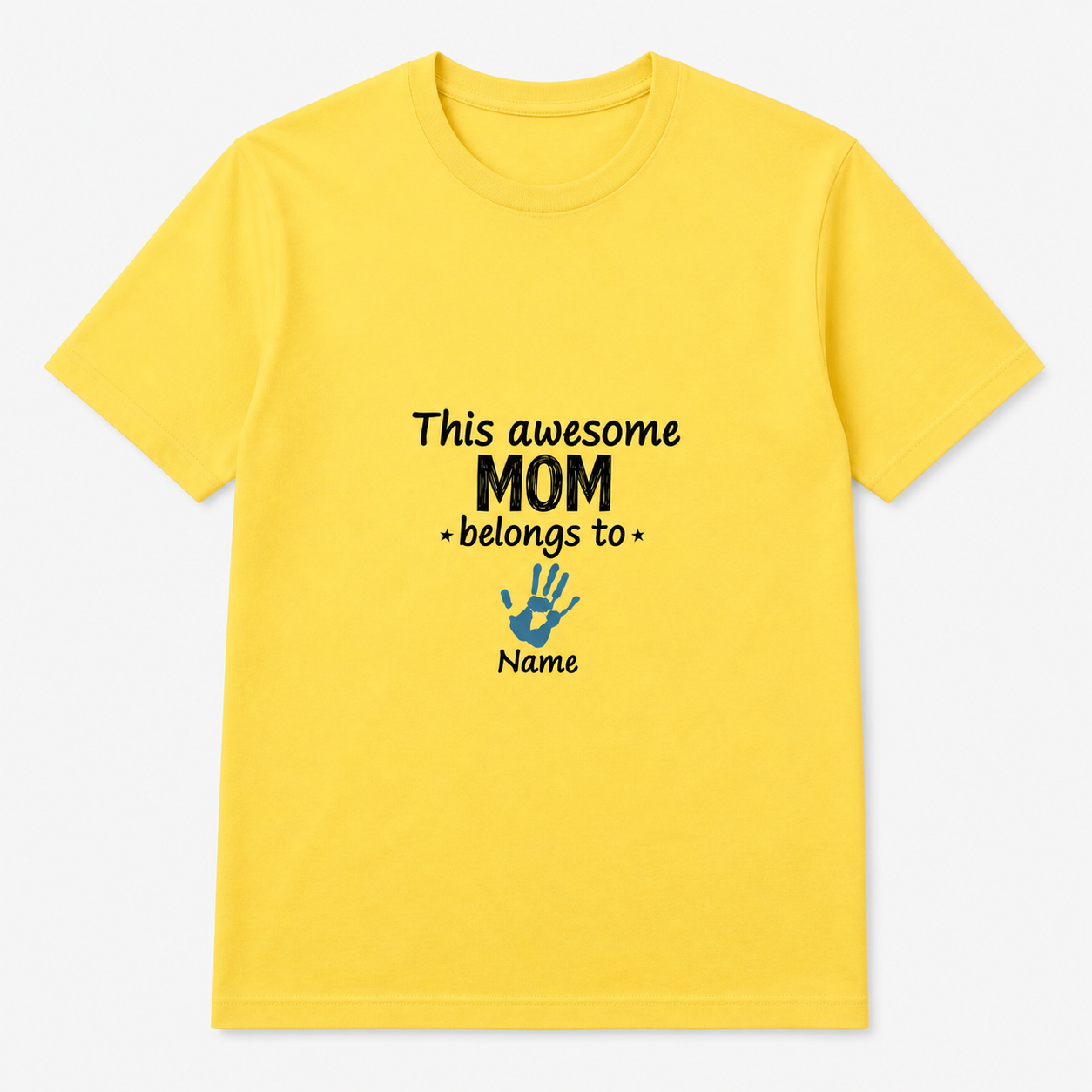 Yellow Personalized This Awesome Mom Belongs To T-shirt product view
