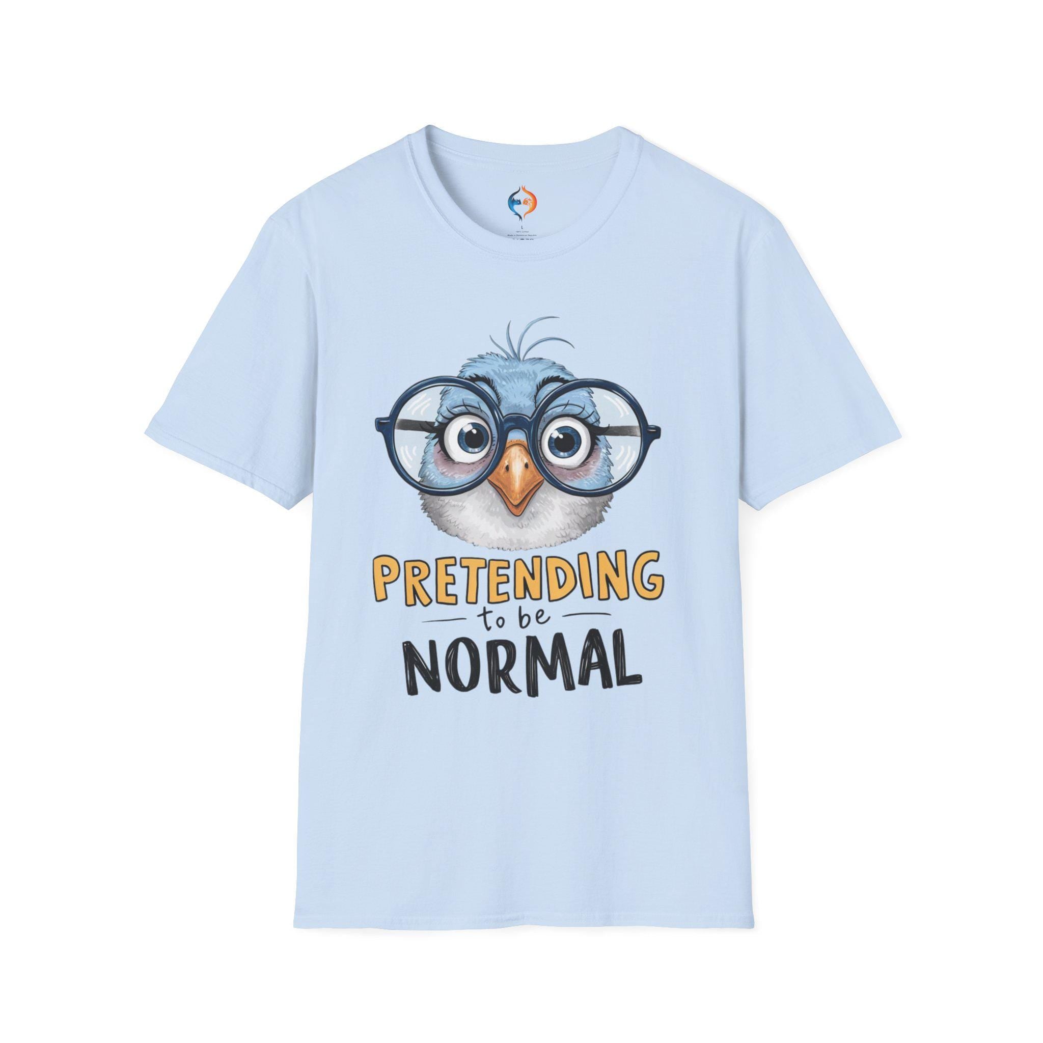 Gift for Introverts, Pretending To Be Normal Funny T-Shirt, Quirky tee, Humorous Apparel for All, white elephant gift under 20