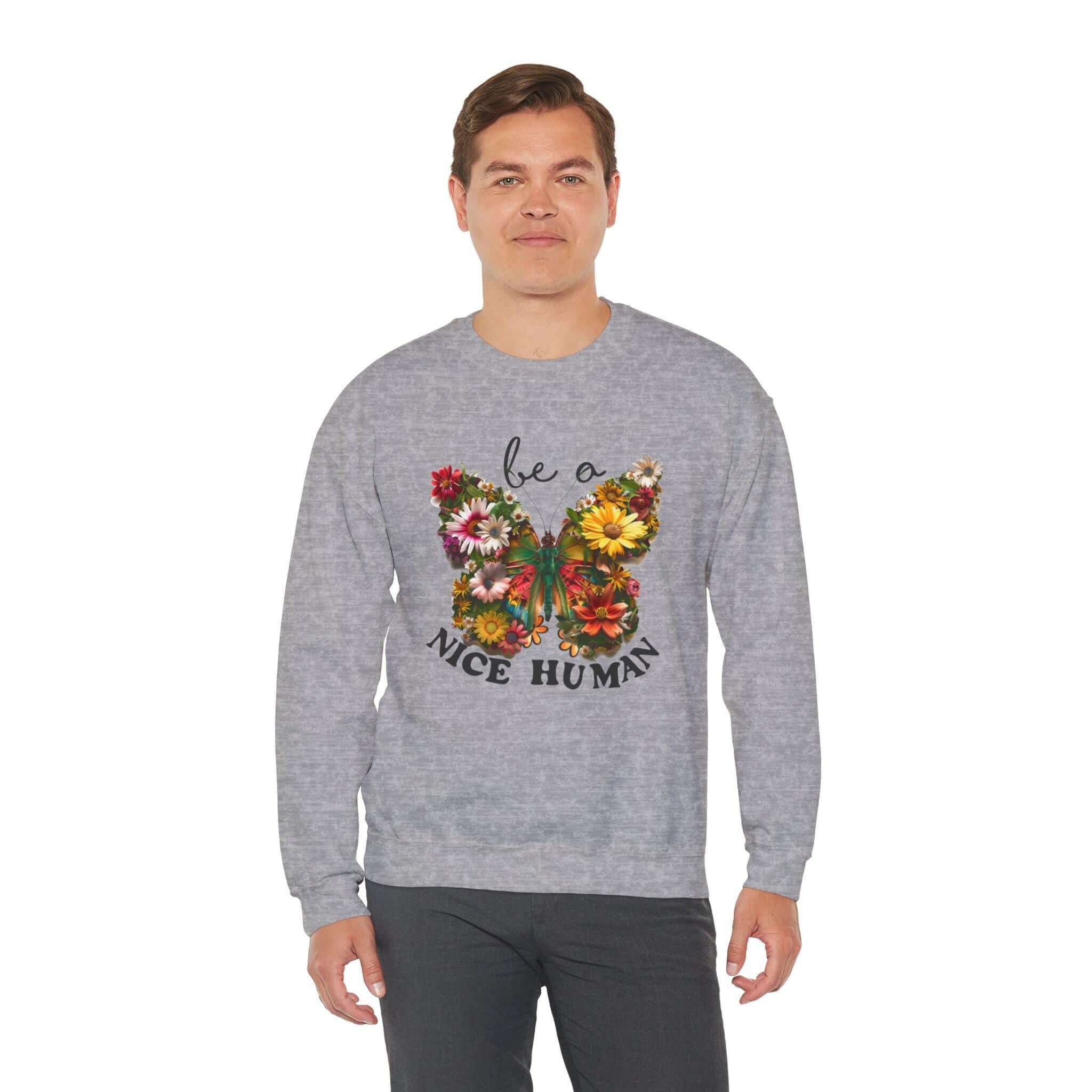 Be A Nice Human Friends Family Cozy Casual Wear Positive Message Ap...