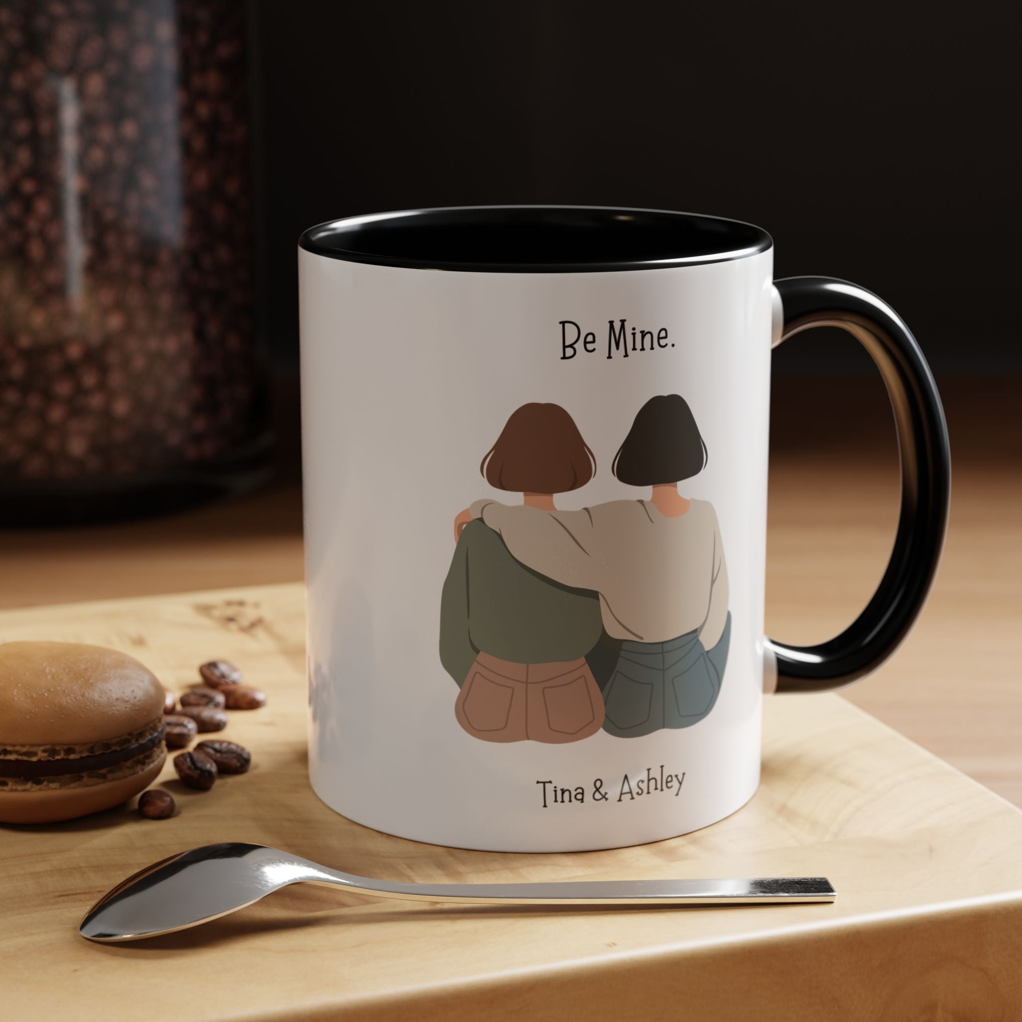 Be Mine, LGBTQ Lovers Mug Personalized Mug, , Love Is Love, Accent Cup 11/15oz, Anniversary Valentines Romantic, V-Day, Couples Gift