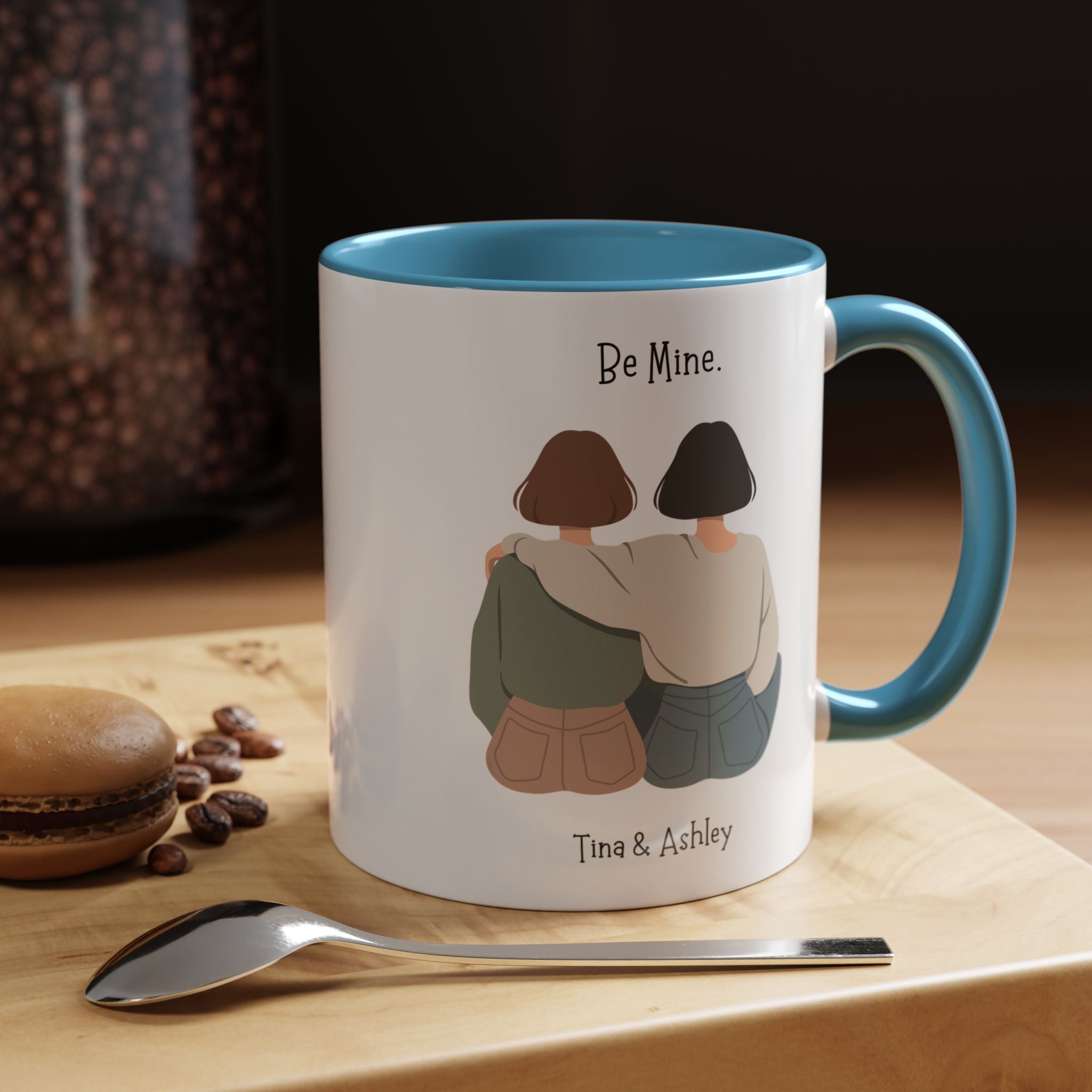 Be Mine, LGBTQ Lovers Mug Personalized Mug, , Love Is Love, Accent Cup 11/15oz, Anniversary Valentines Romantic, V-Day, Couples Gift