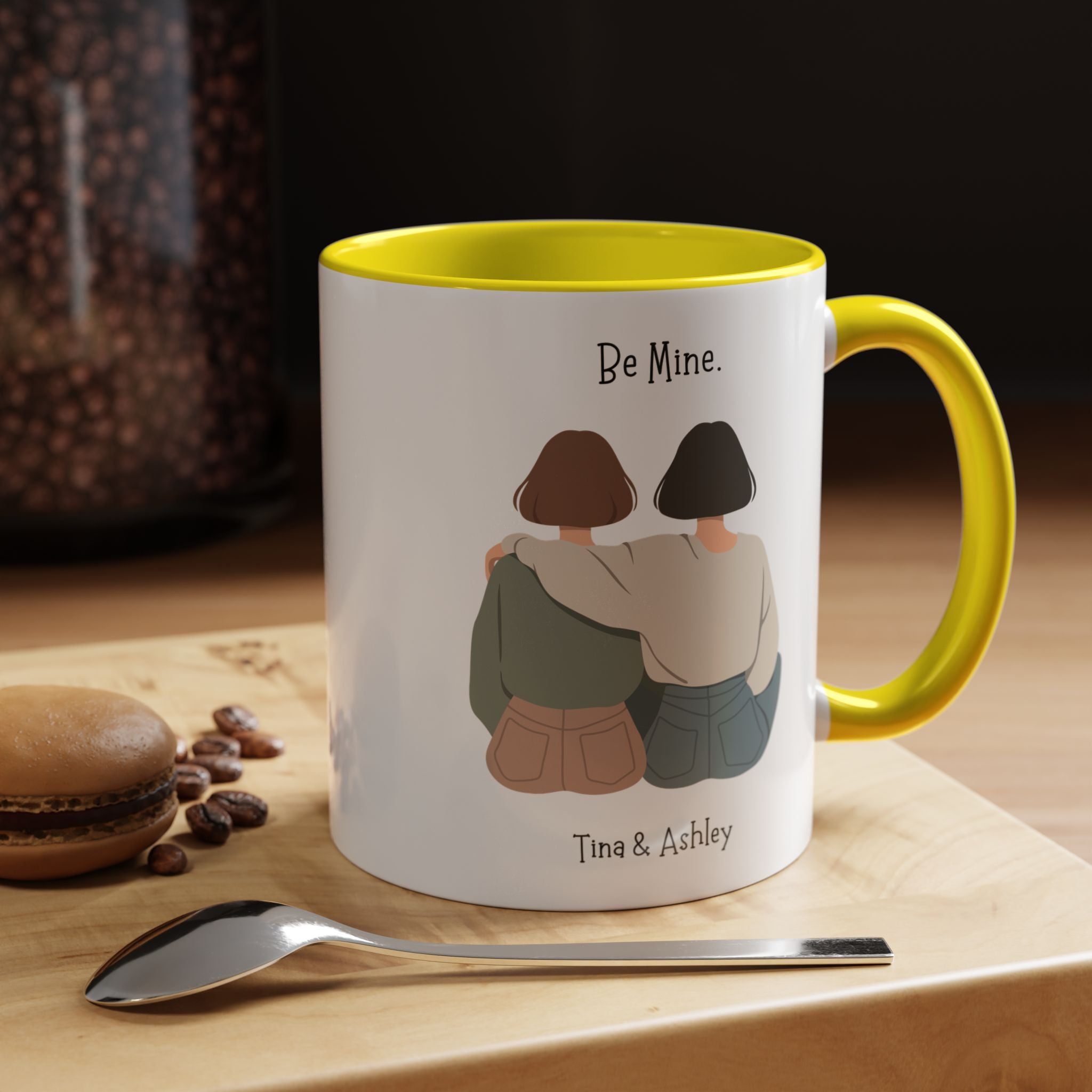 Be Mine, LGBTQ Lovers Mug Personalized Mug, , Love Is Love, Accent Cup 11/15oz, Anniversary Valentines Romantic, V-Day, Couples Gift