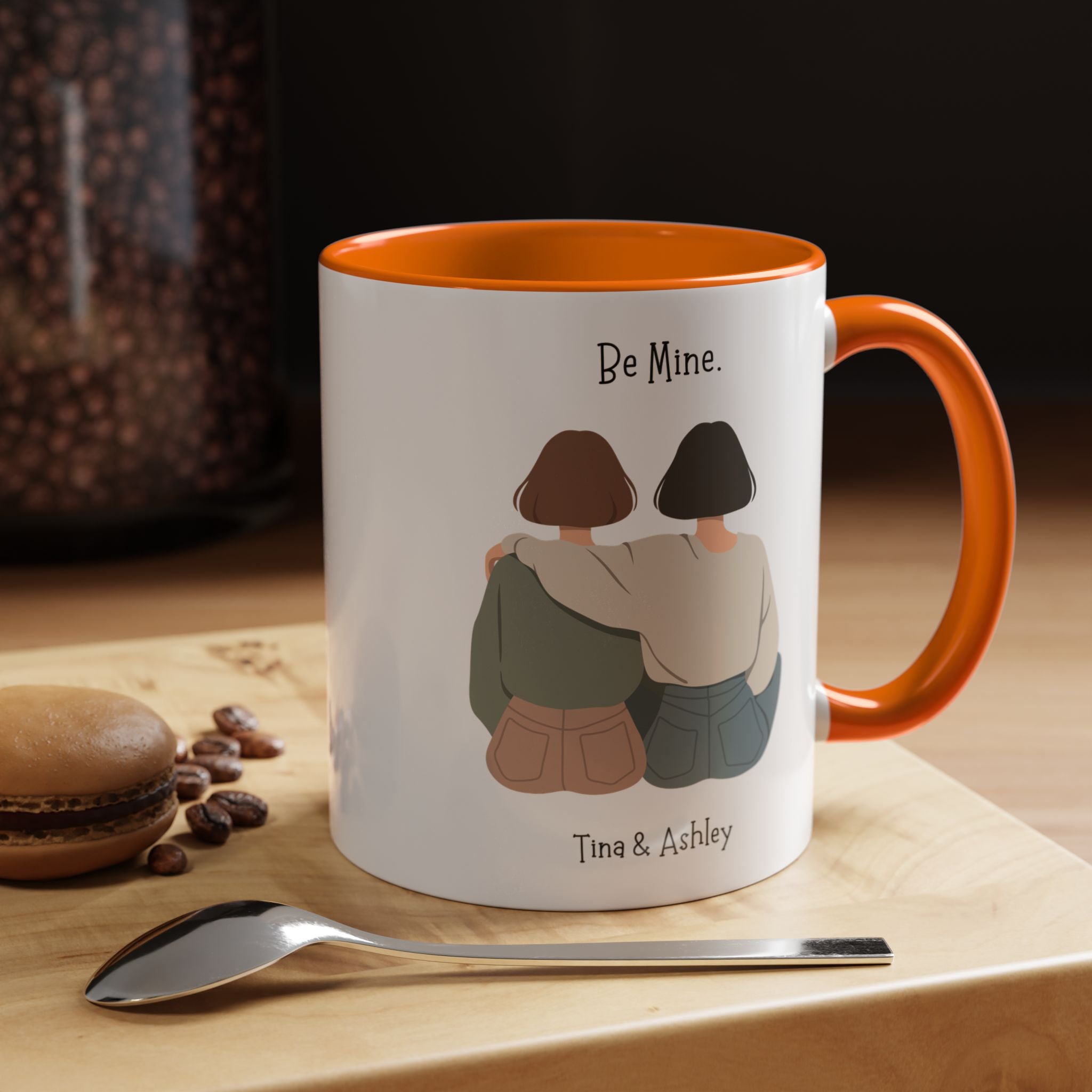 Be Mine, LGBTQ Lovers Mug Personalized Mug, , Love Is Love, Accent Cup 11/15oz, Anniversary Valentines Romantic, V-Day, Couples Gift