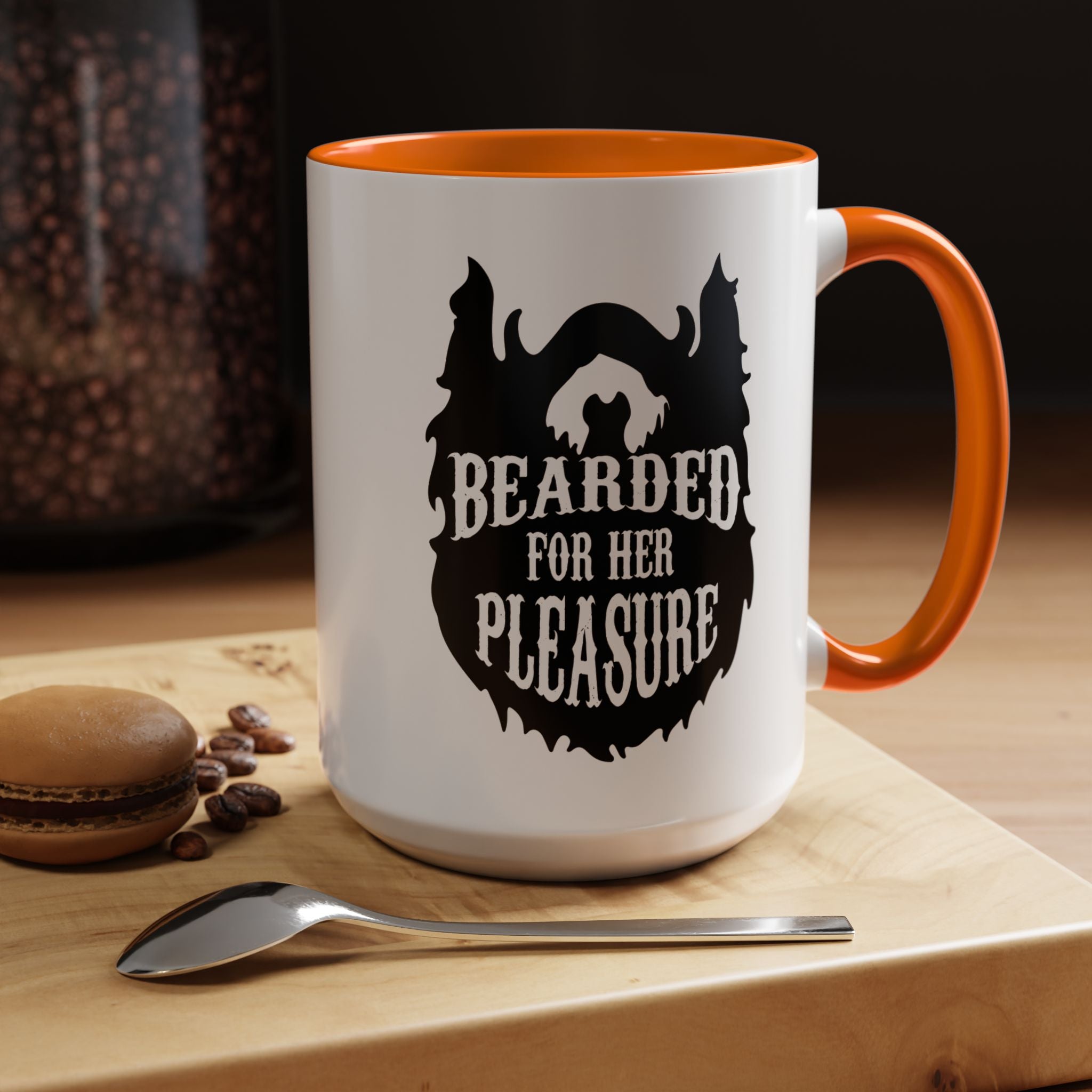 Bearded for Her Pleasure | Funny Coffee Mug, Sarcastic Tea Cup, Unique Gift Idea