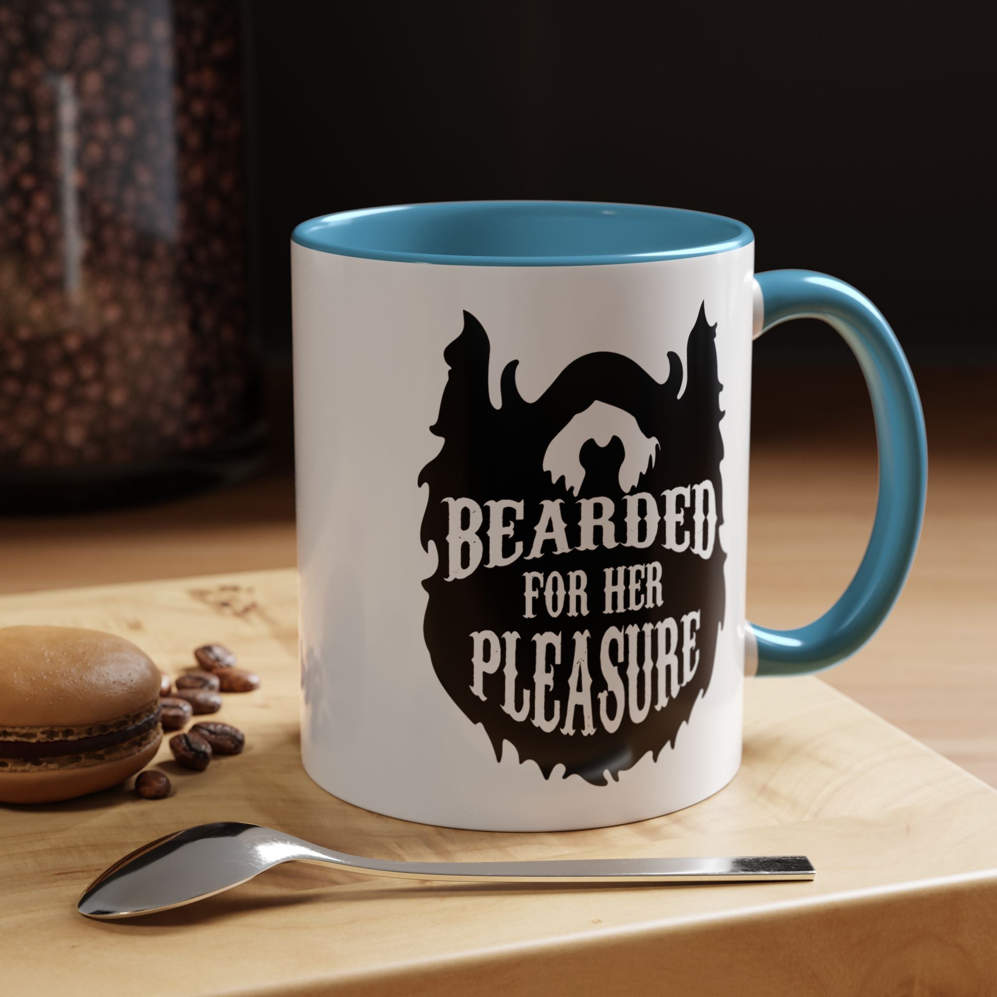 Bearded for Her Pleasure | Funny Coffee Mug, Sarcastic Tea Cup, Unique Gift Idea