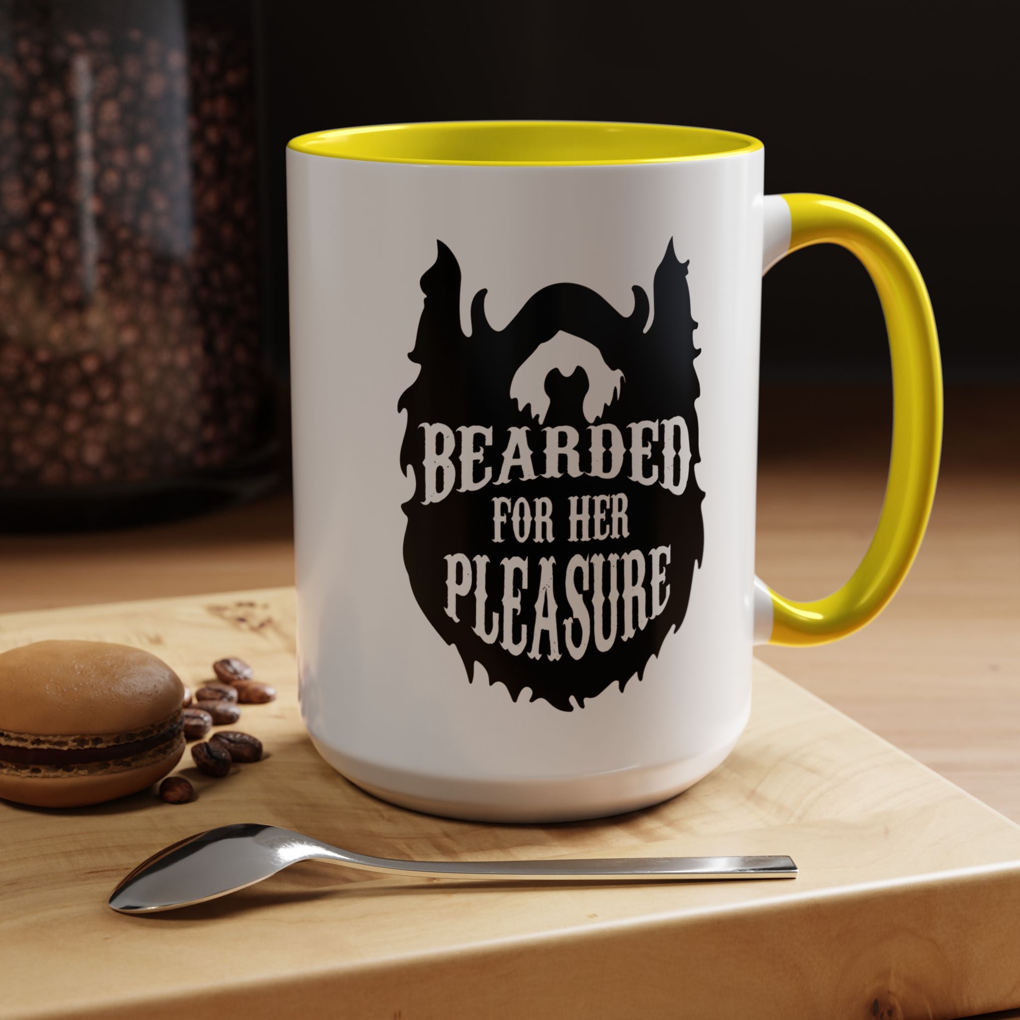 Bearded for Her Pleasure | Funny Coffee Mug, Sarcastic Tea Cup, Unique Gift Idea